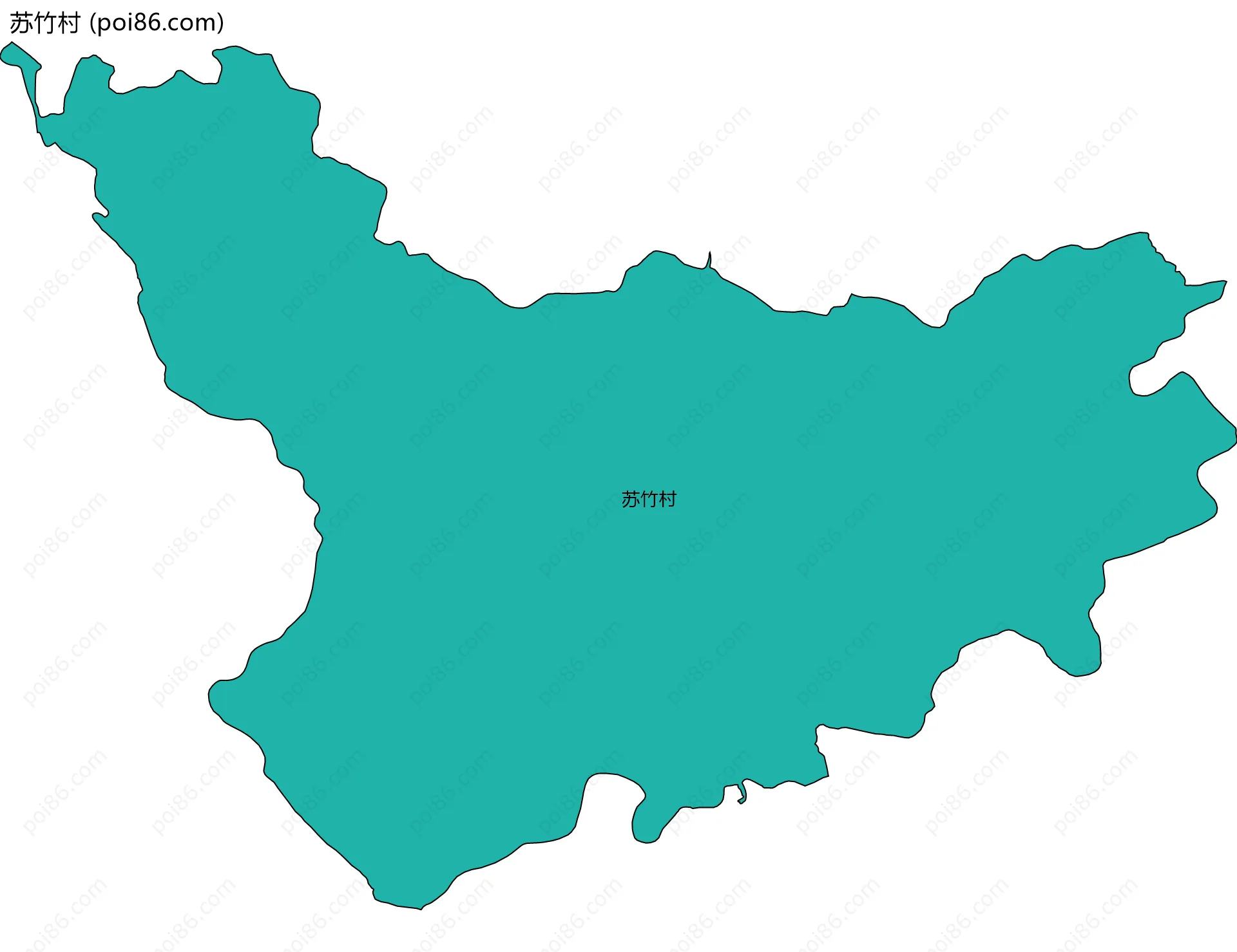 苏竹村边界地图