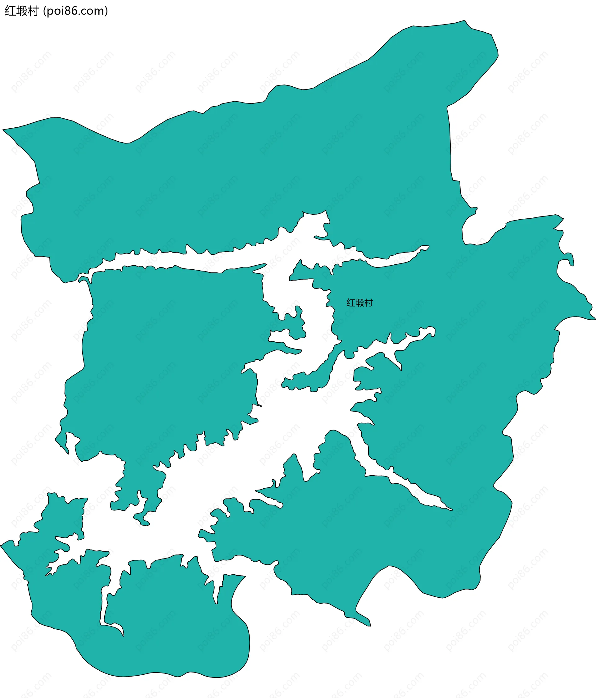 红塅村边界地图