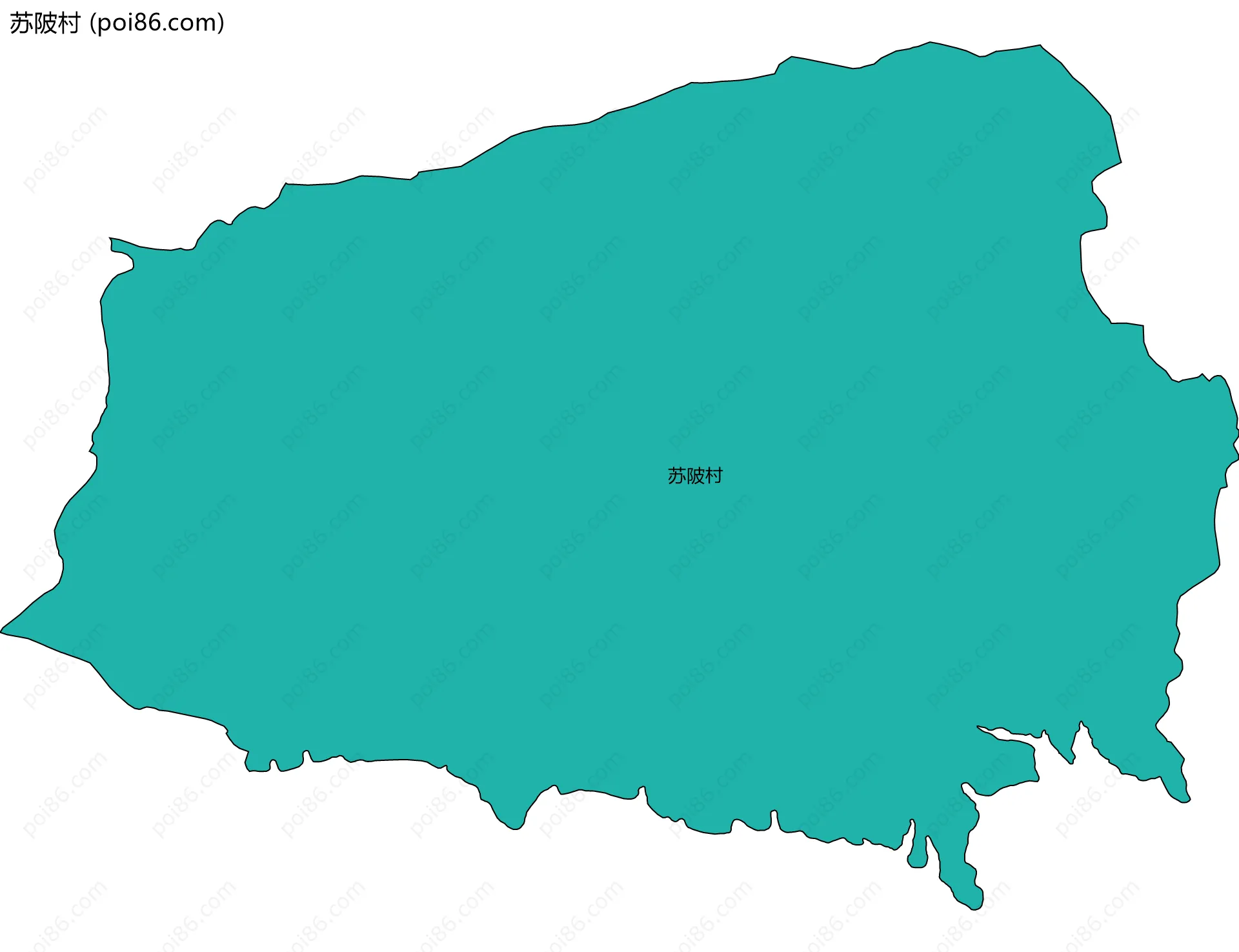 苏陂村边界地图