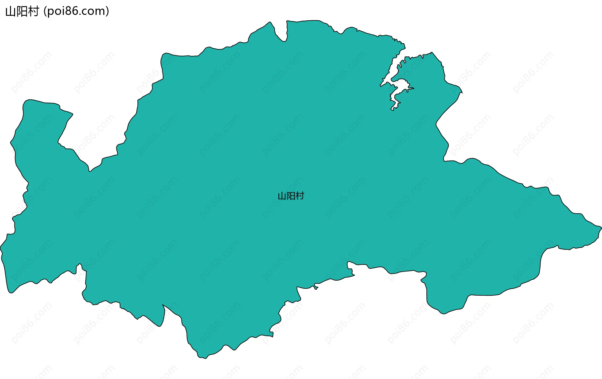 山阳村边界地图