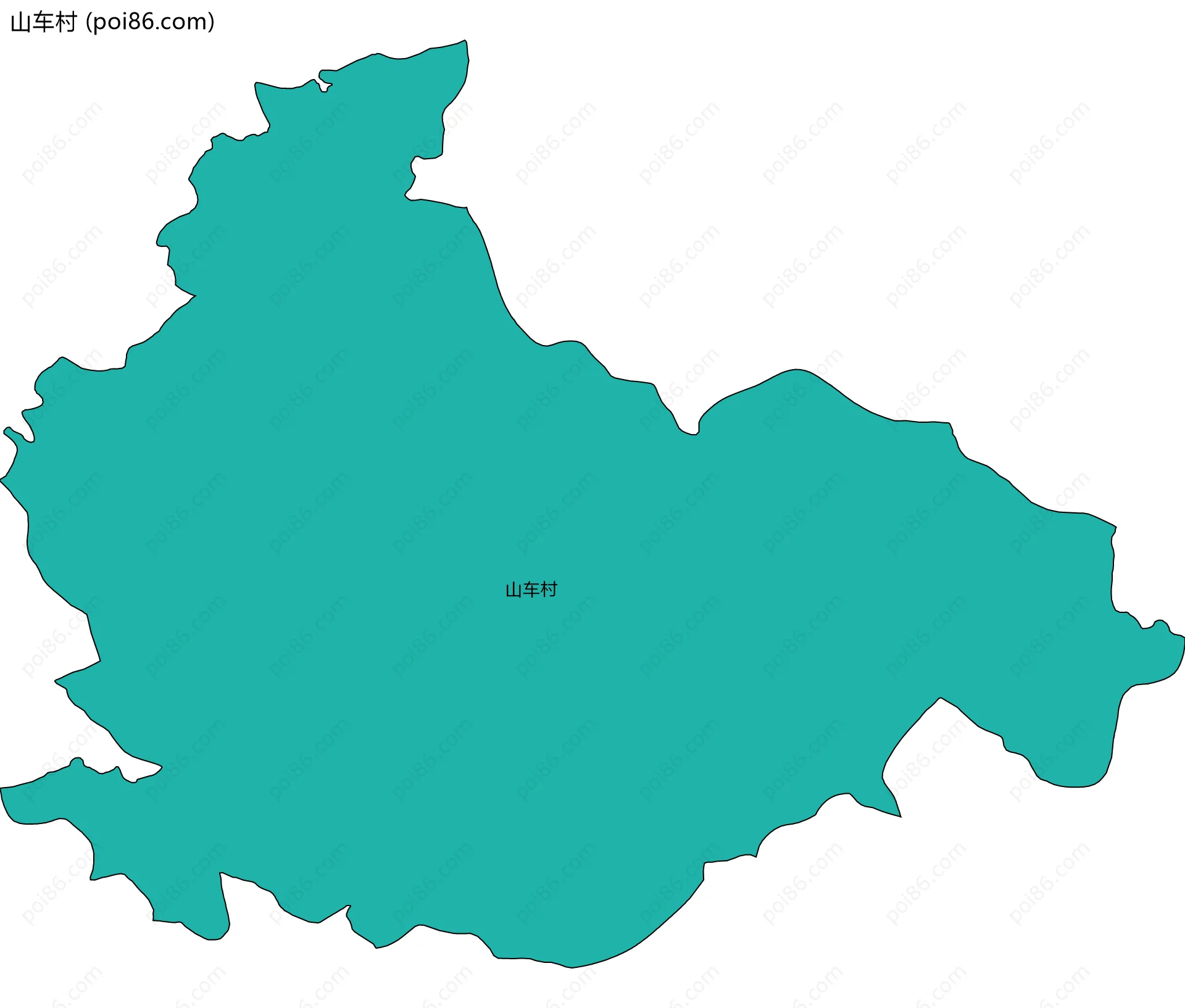 山车村边界地图