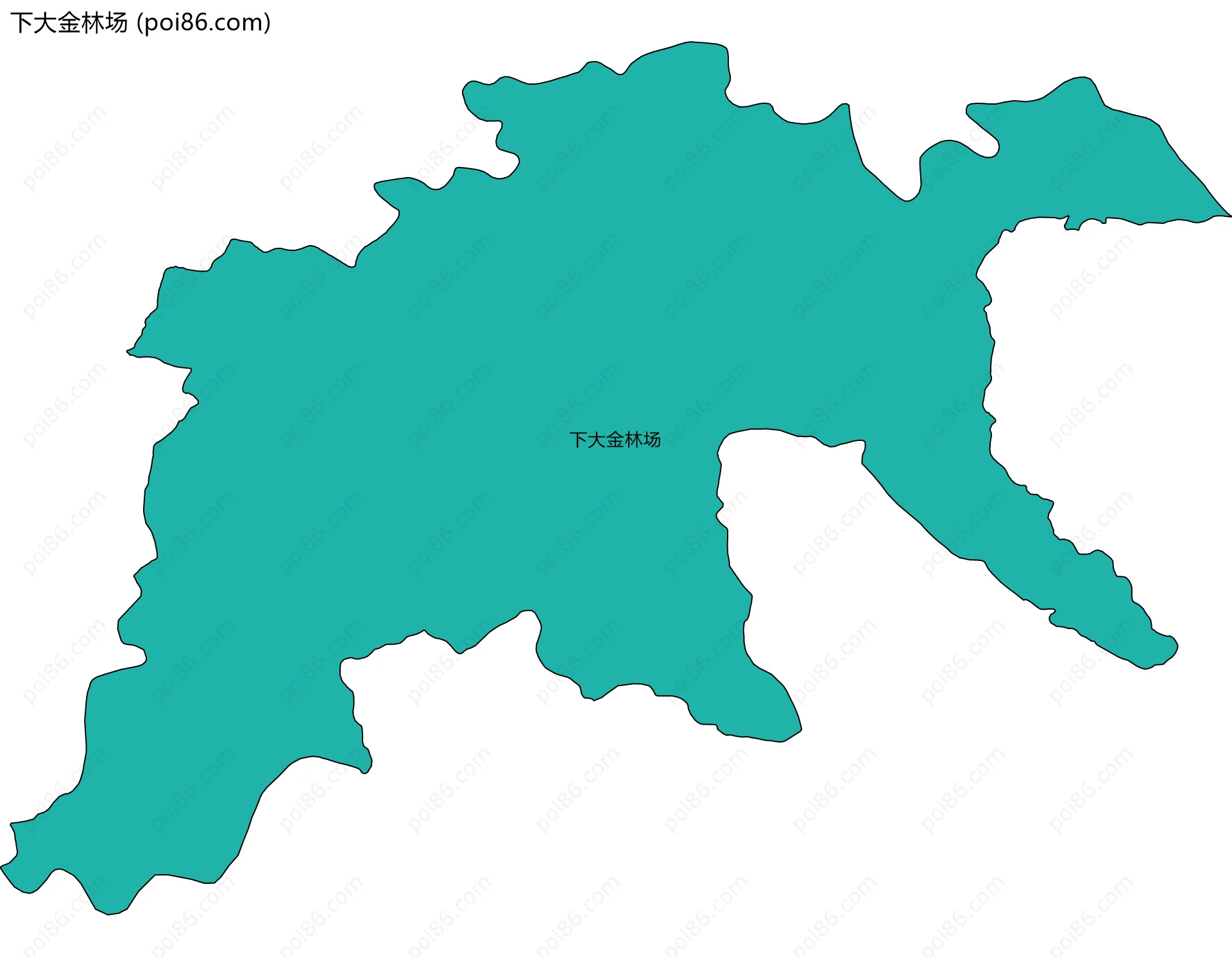 下大金林场边界地图