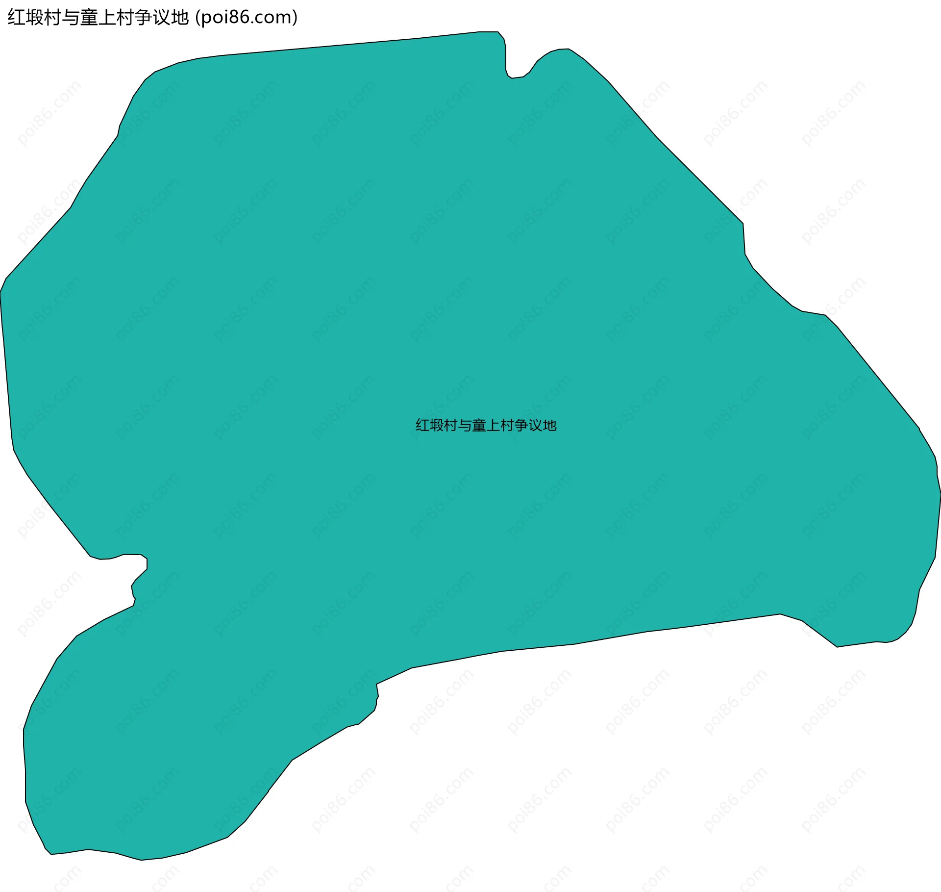 红塅村与童上村争议地边界地图