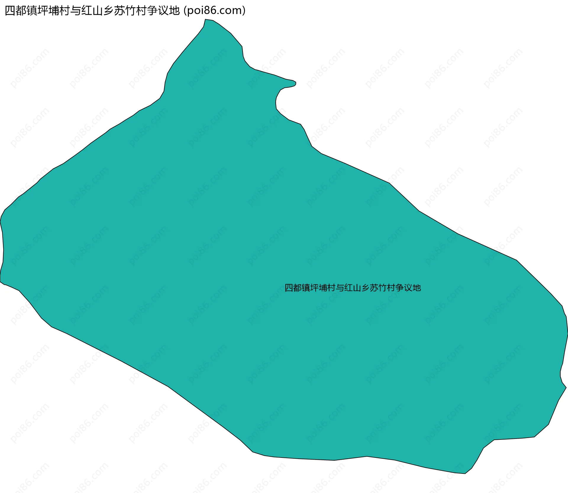 四都镇坪埔村与红山乡苏竹村争议地边界地图