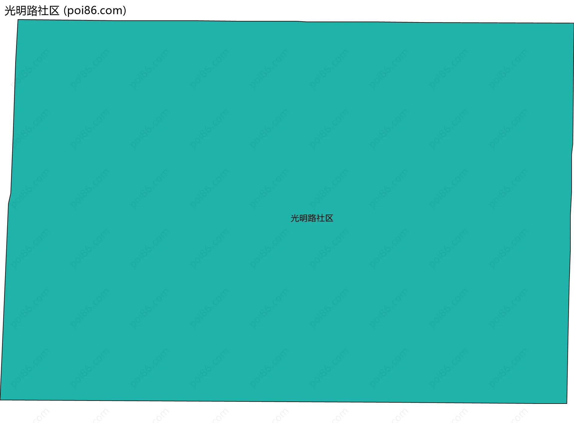 光明路社区边界地图
