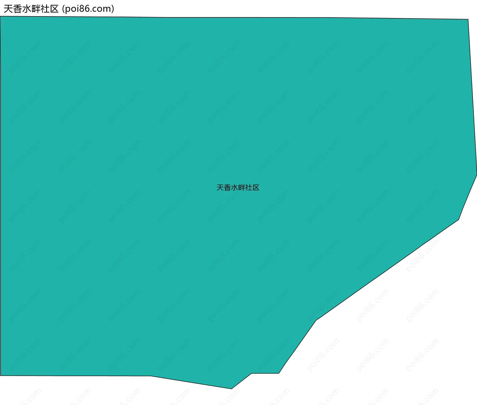 天香水畔社区边界地图