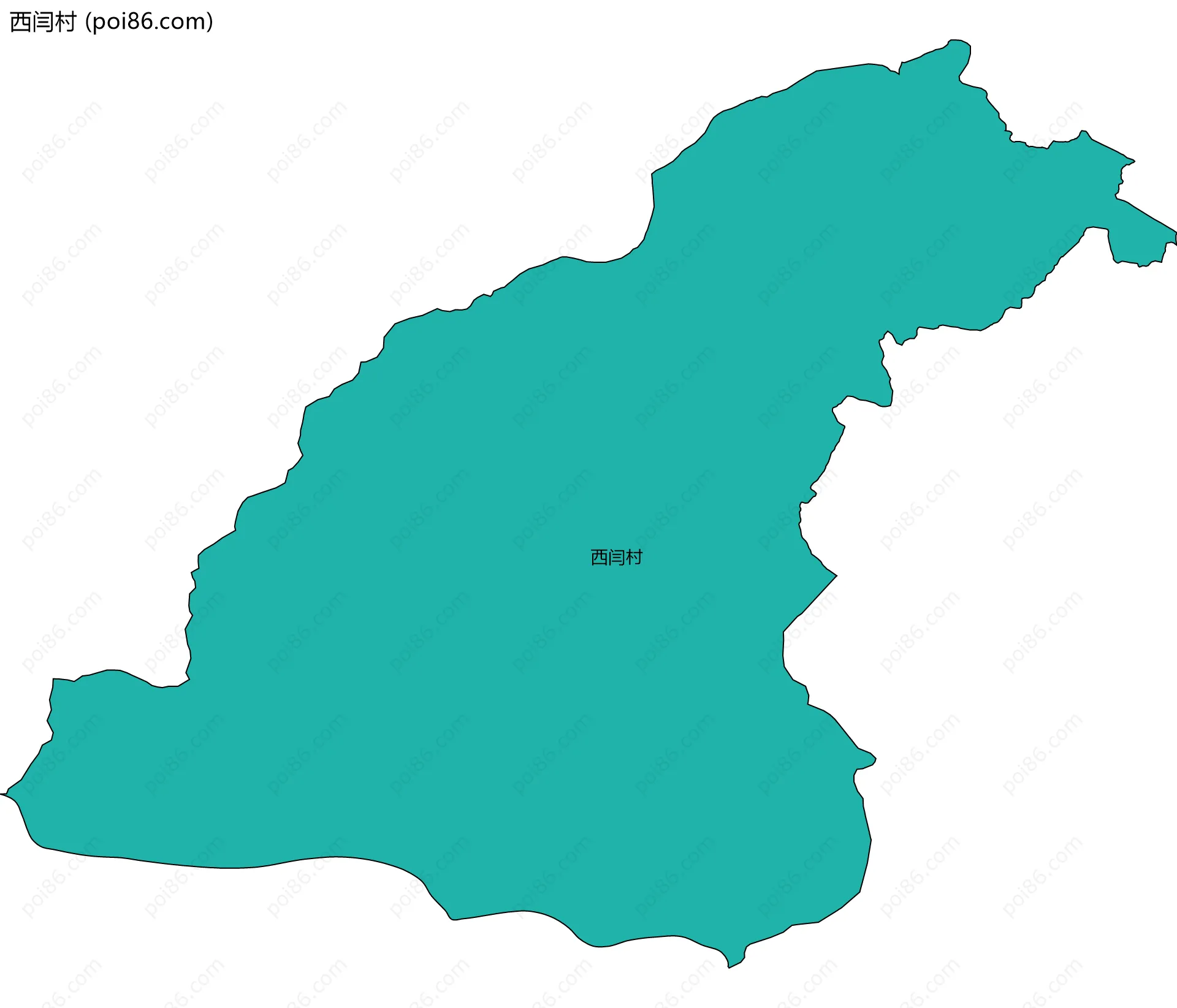 西闫村边界地图