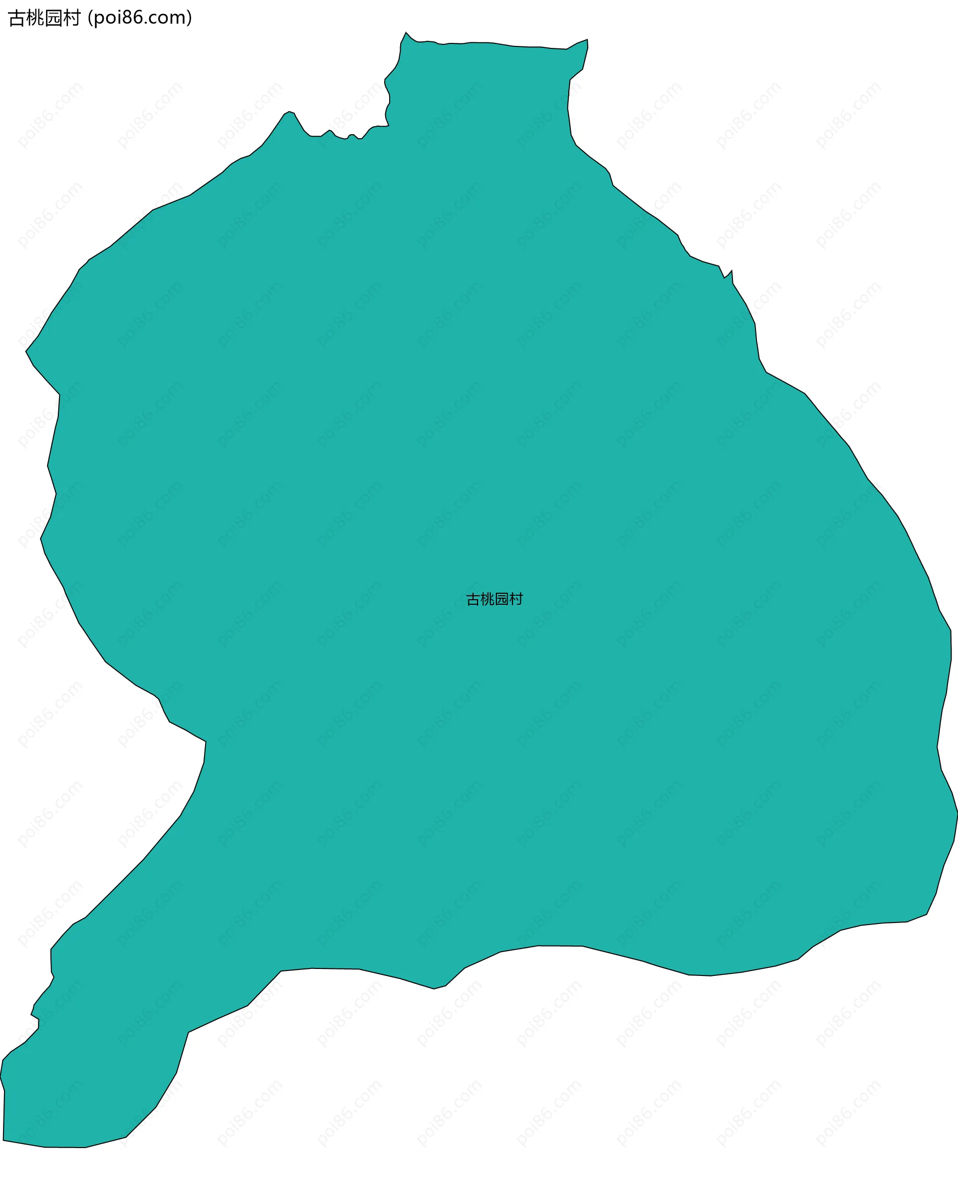 古桃园村边界地图