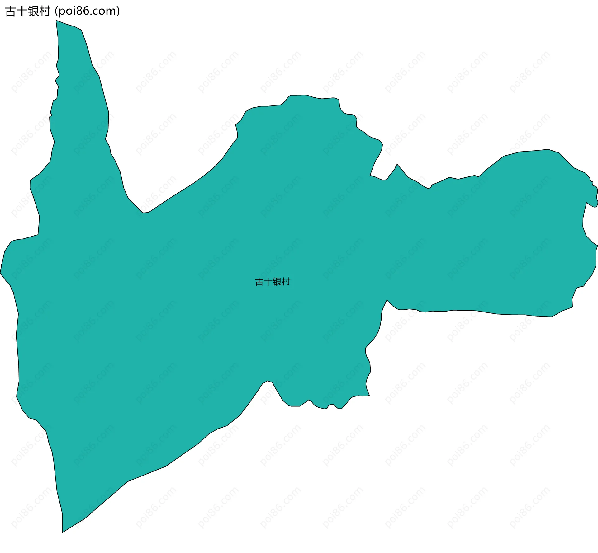 古十银村边界地图