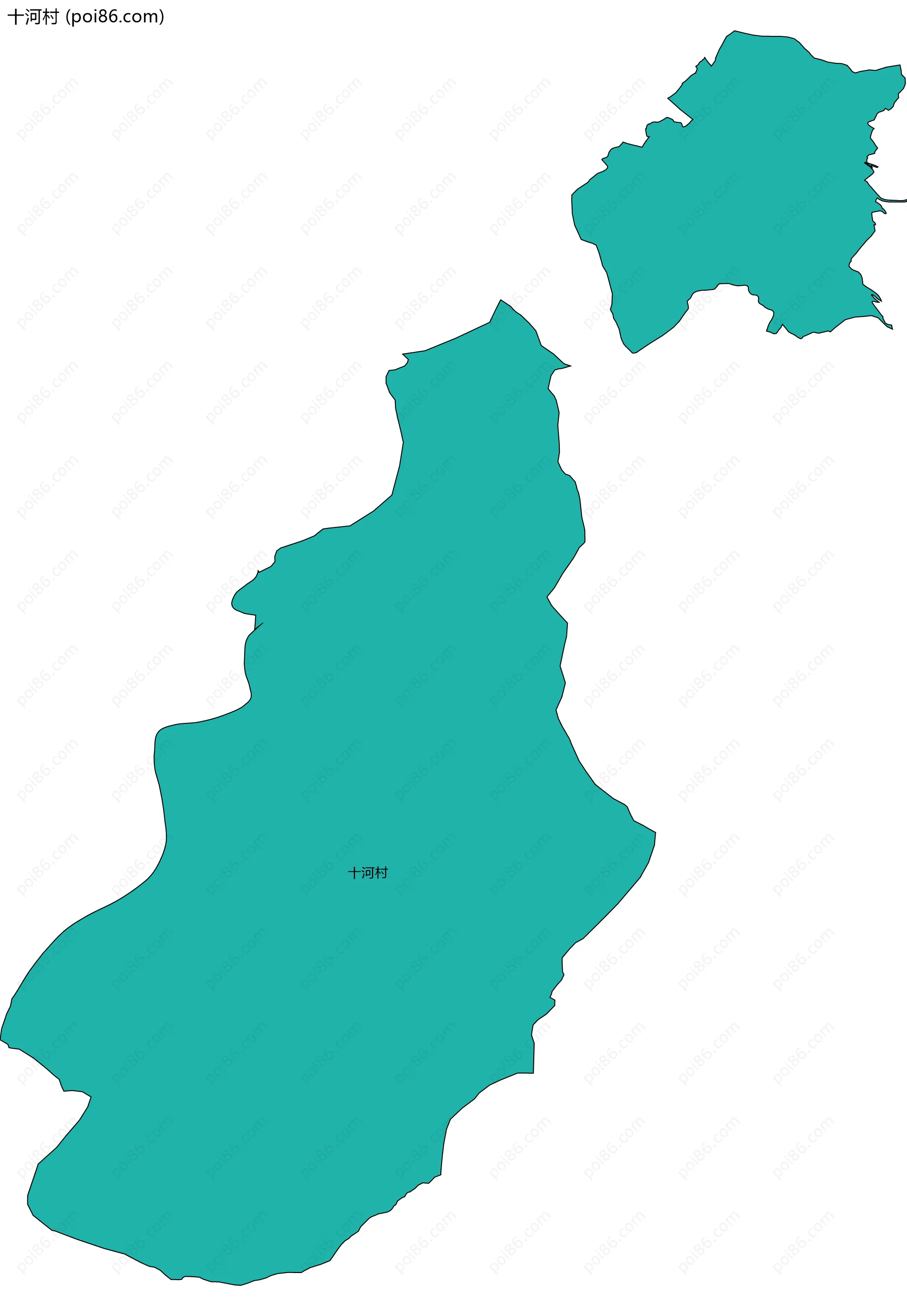 十河村边界地图