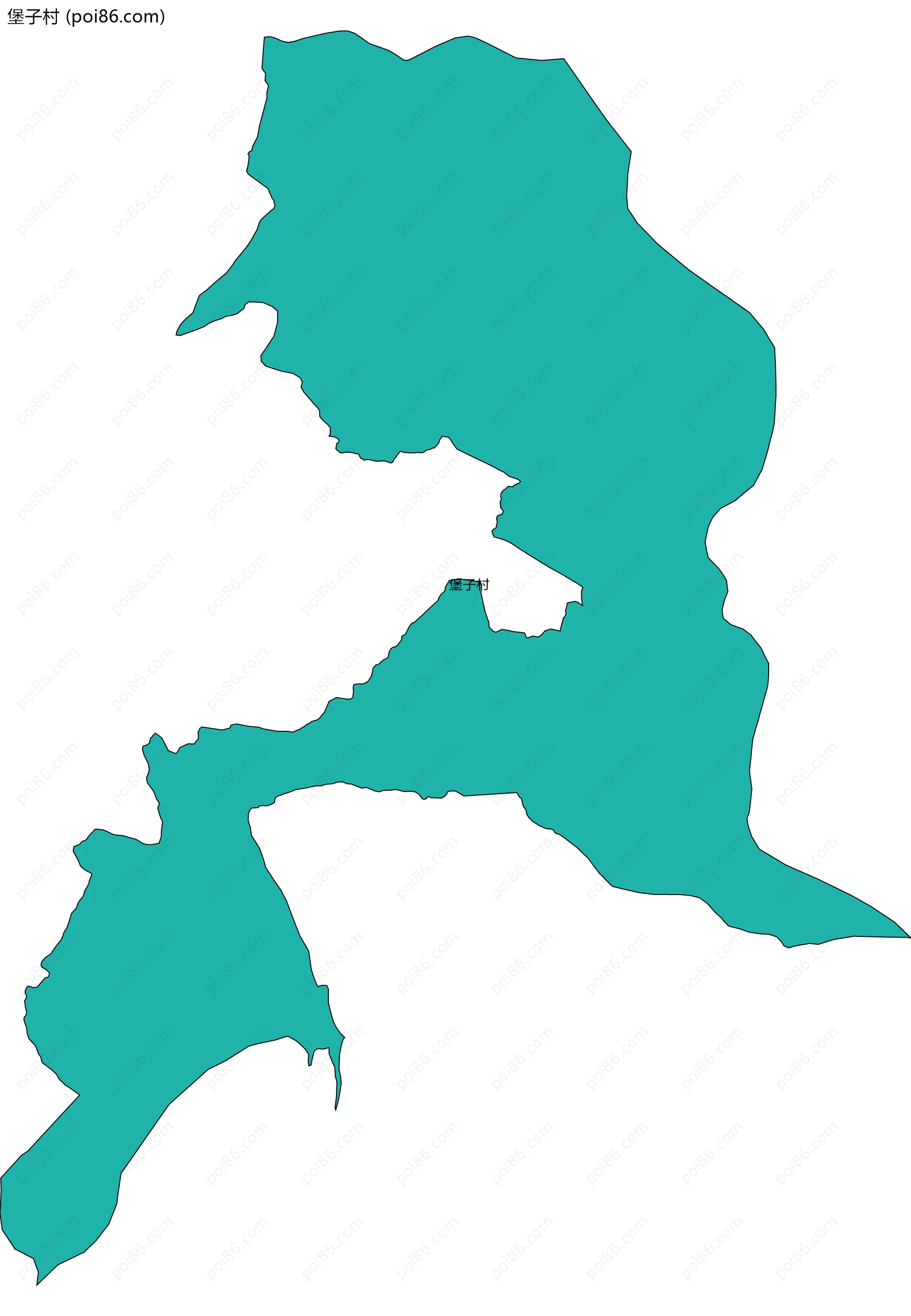 堡子村边界地图