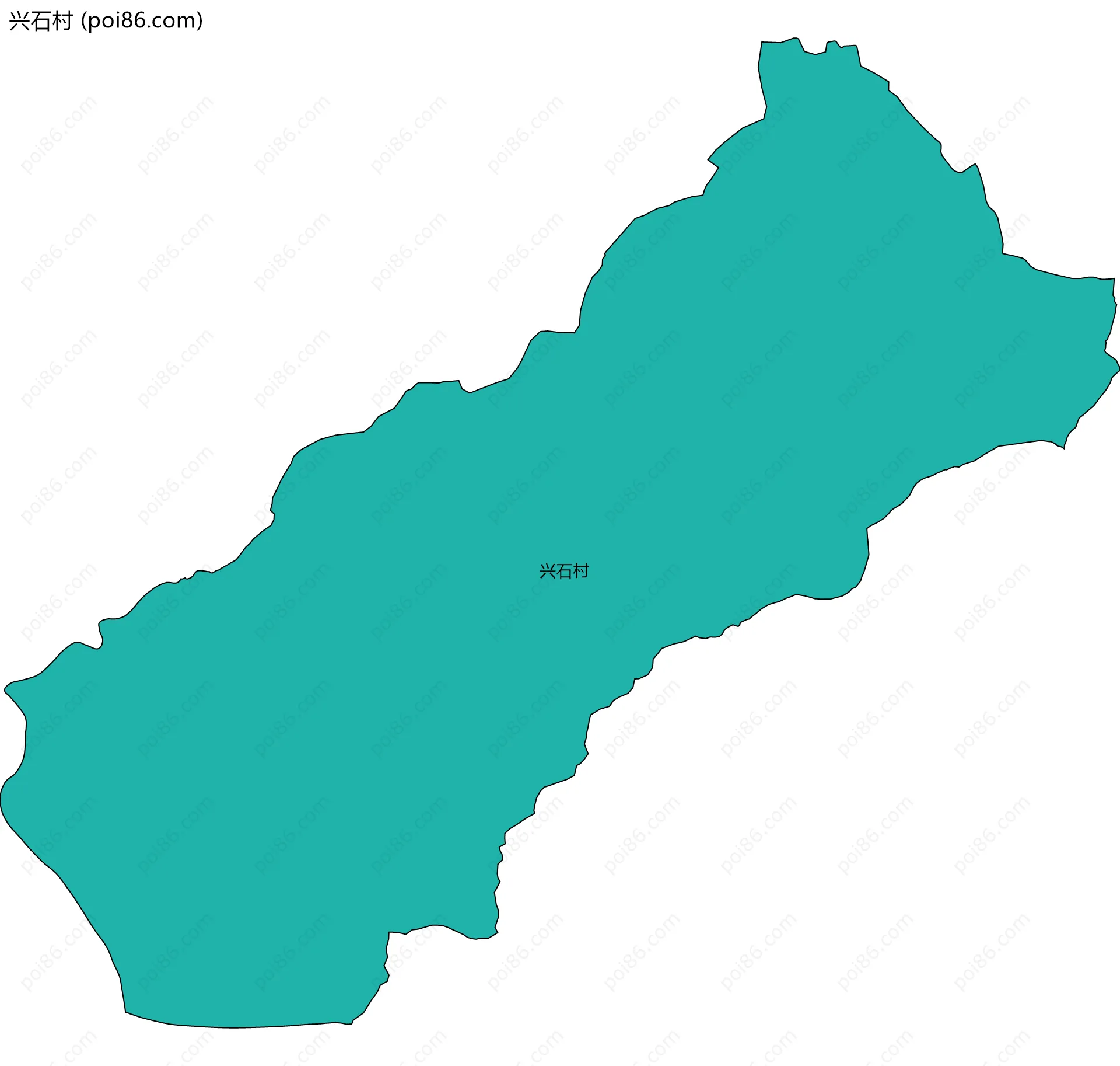 兴石村边界地图