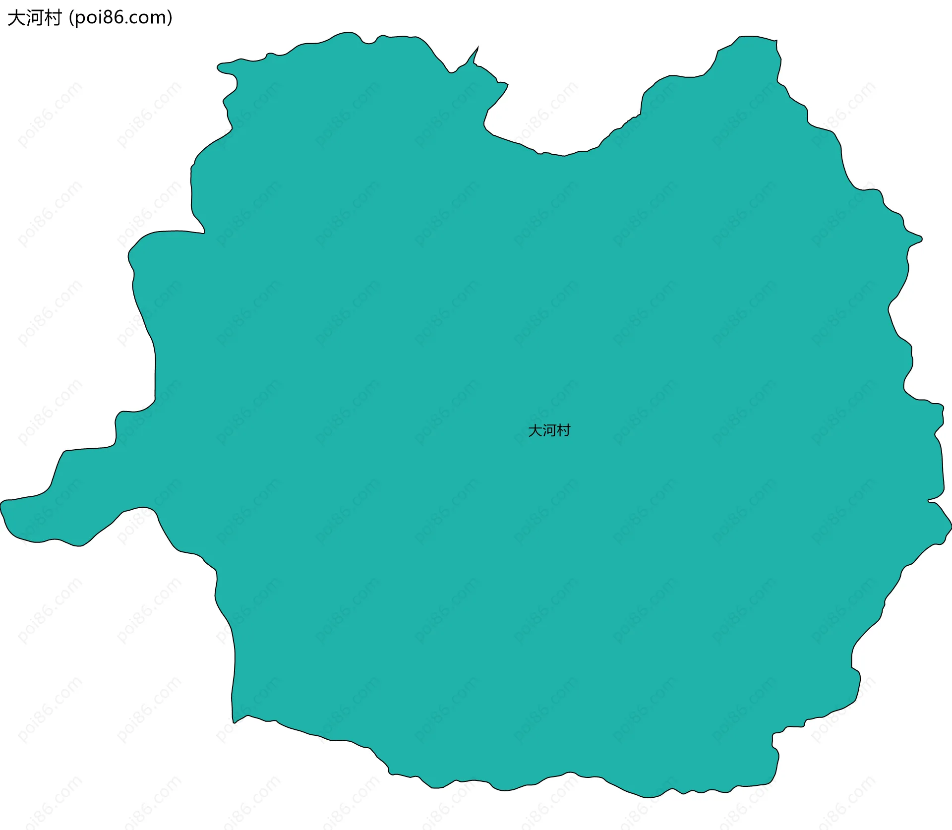 大河村边界地图