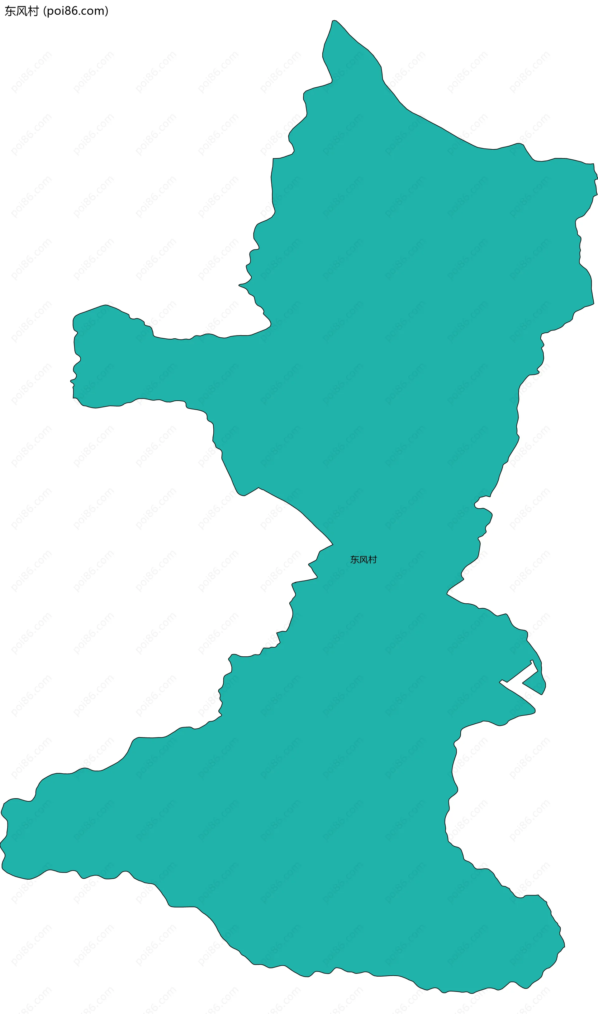 东风村边界地图