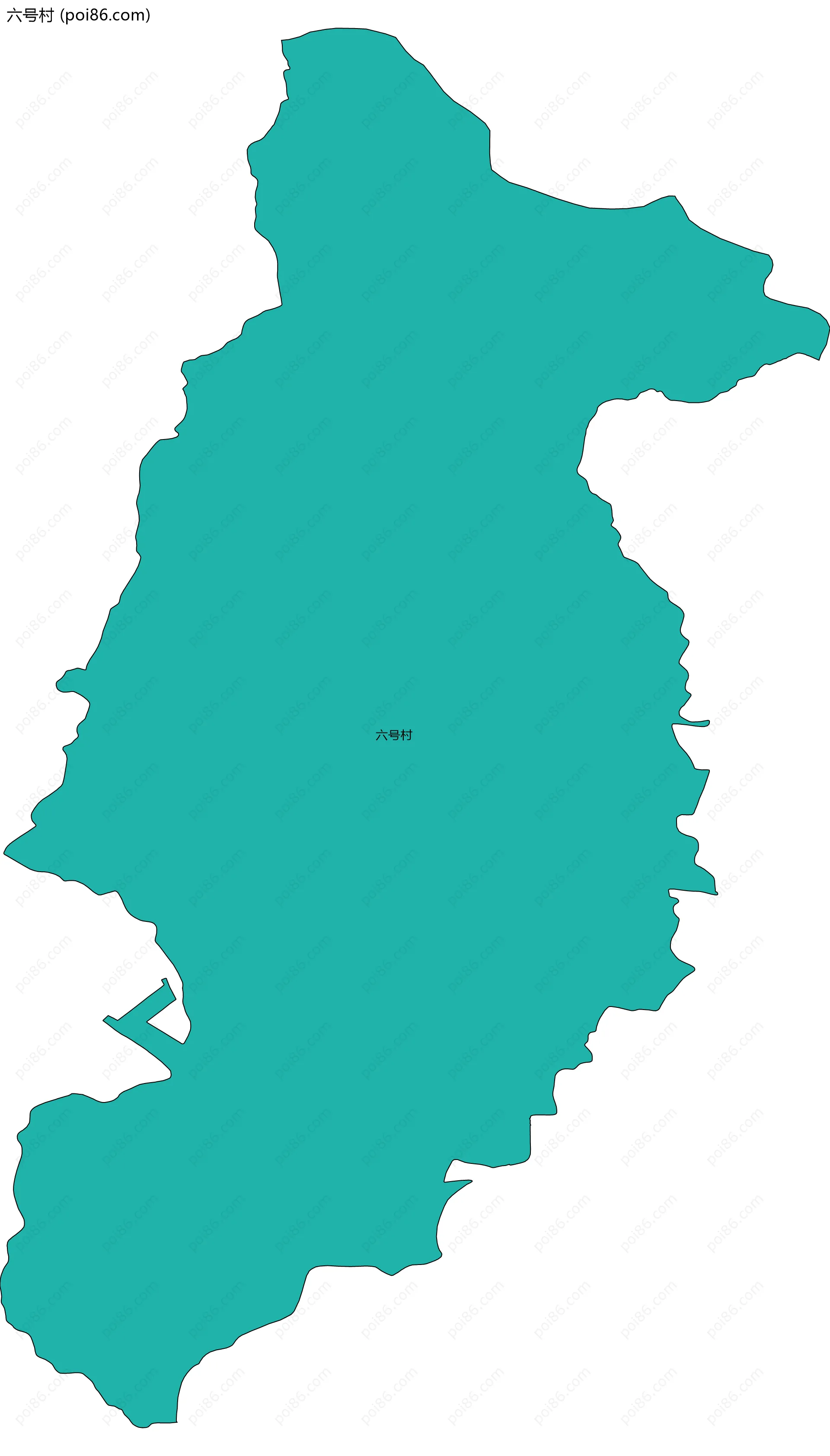 六号村边界地图