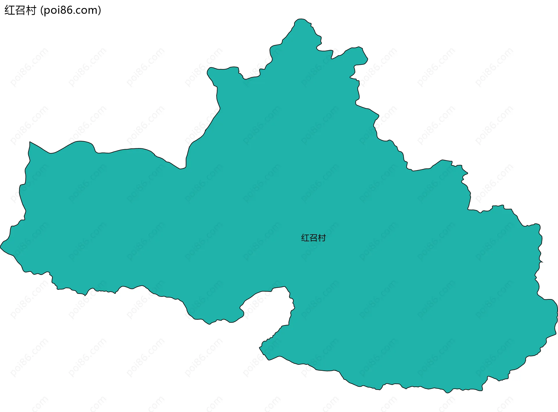 红召村边界地图