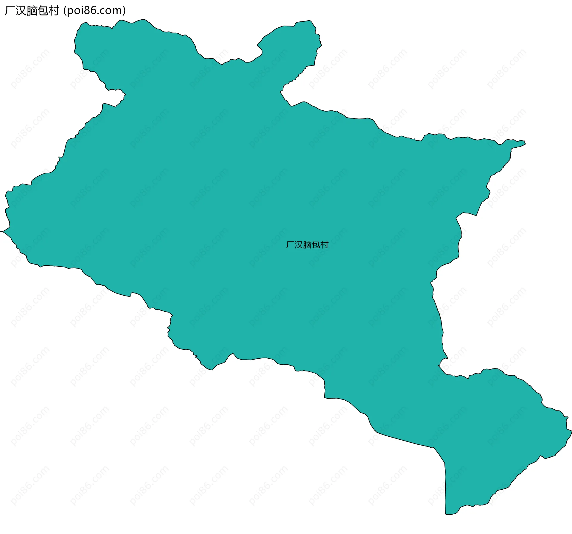 厂汉脑包村边界地图