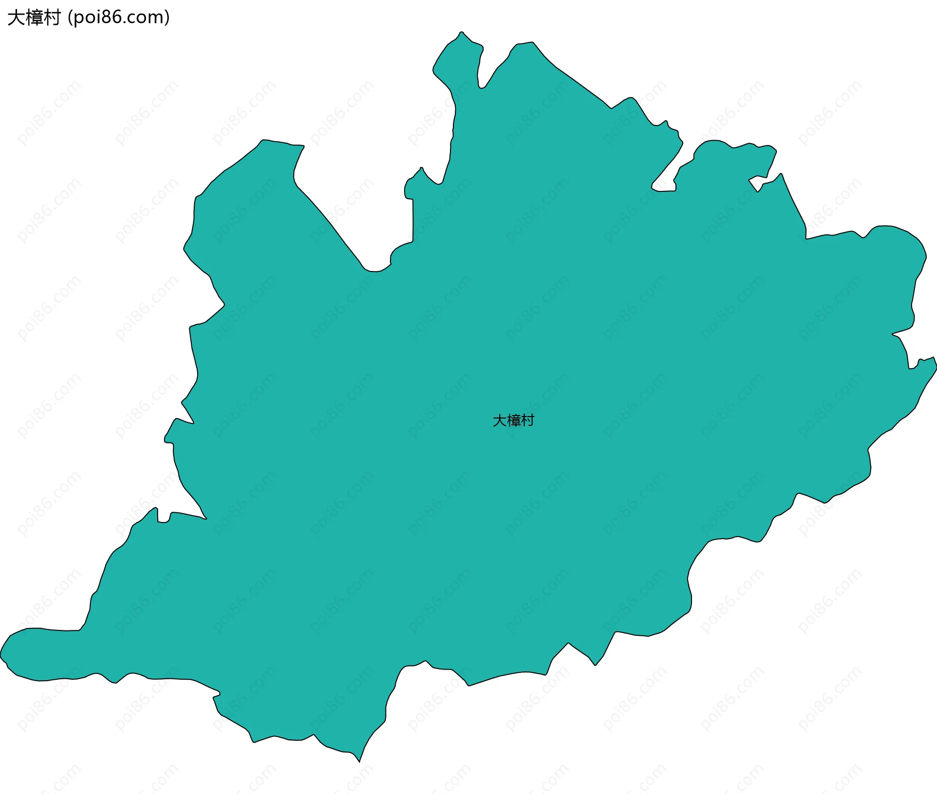 大樟村边界地图