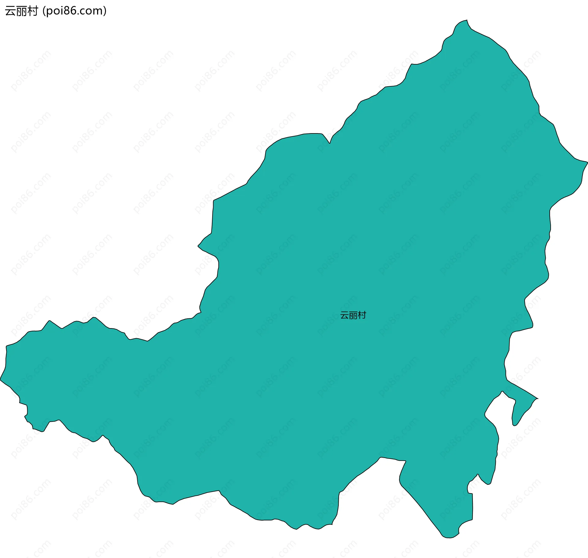 云丽村边界地图