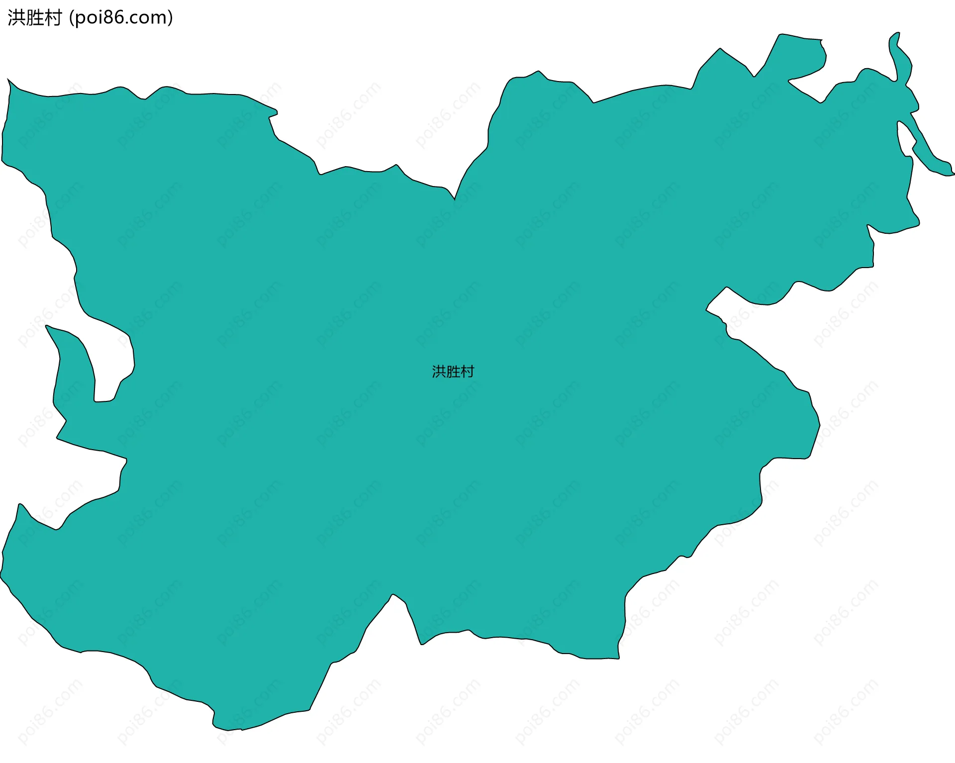 洪胜村边界地图