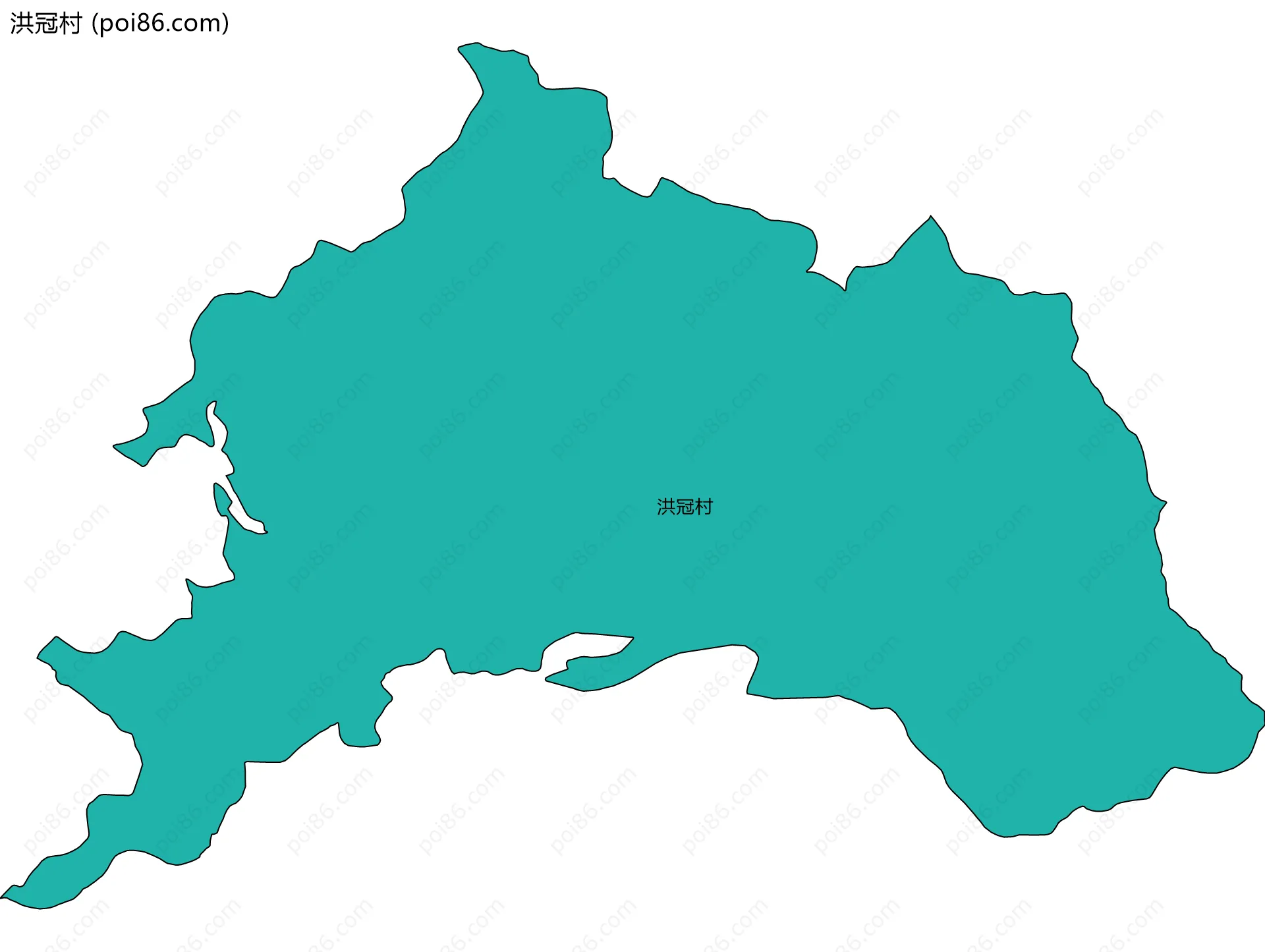 洪冠村边界地图