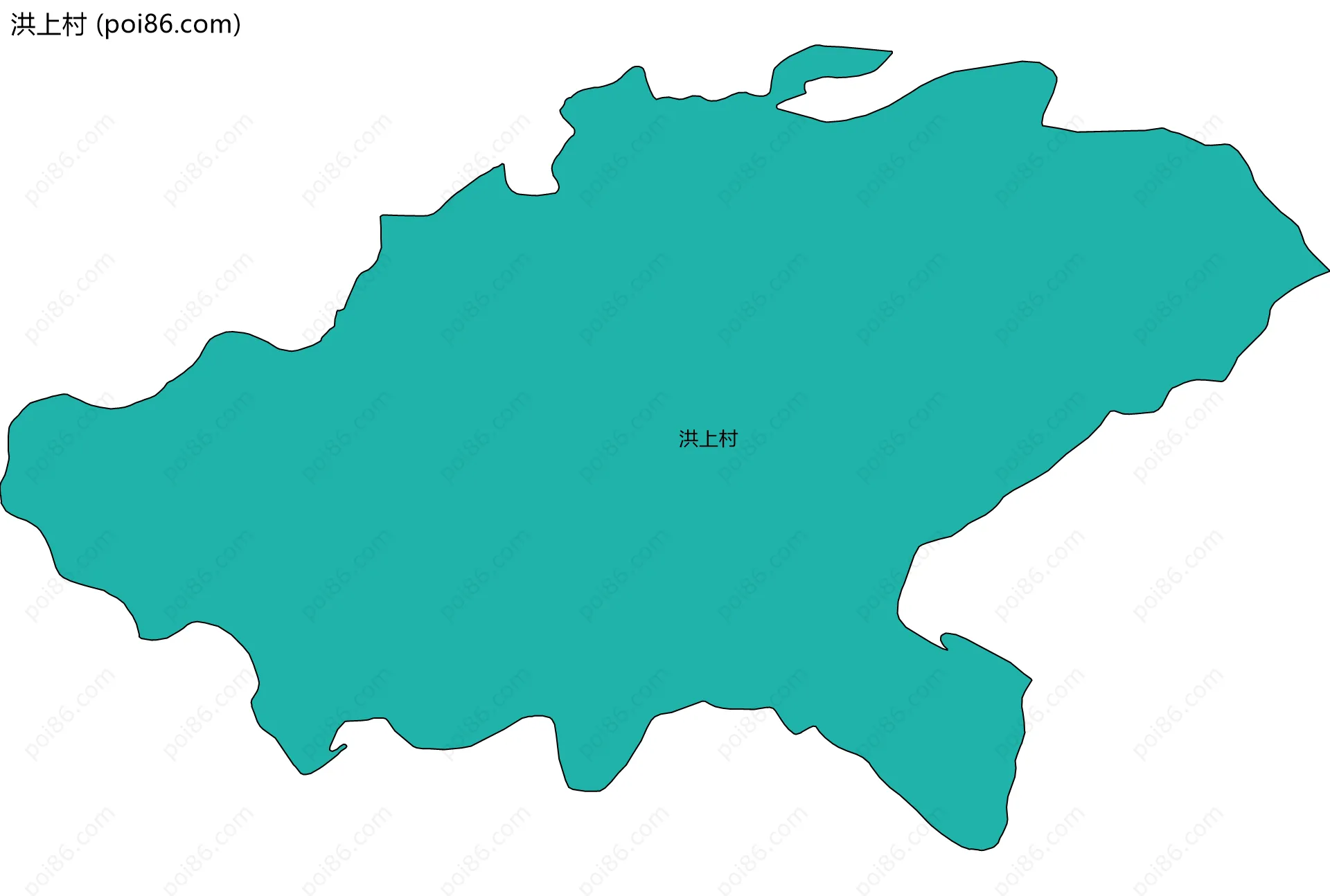 洪上村边界地图