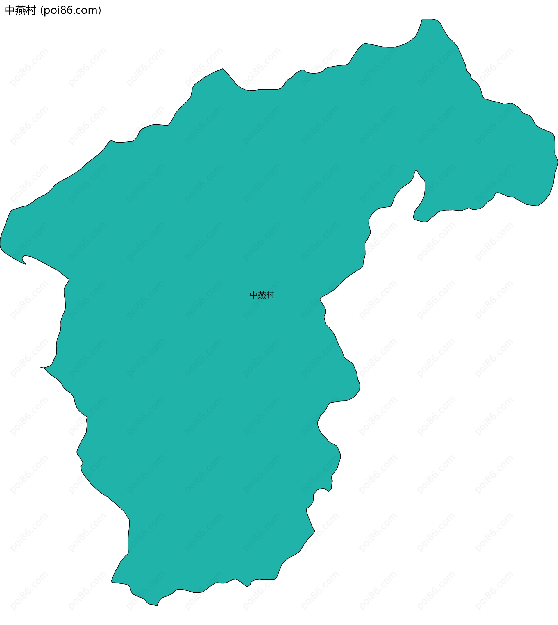 中燕村边界地图