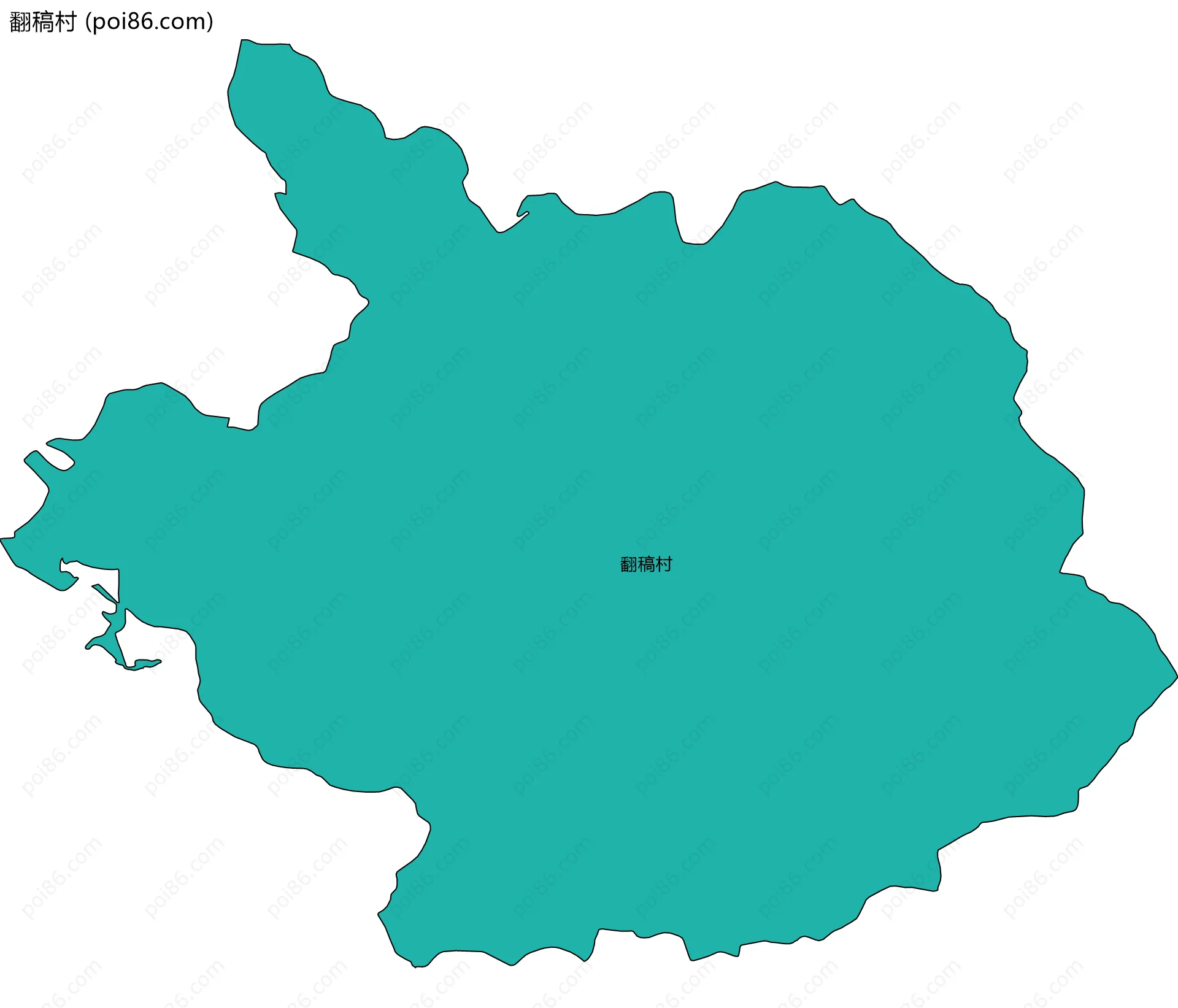翻稿村边界地图