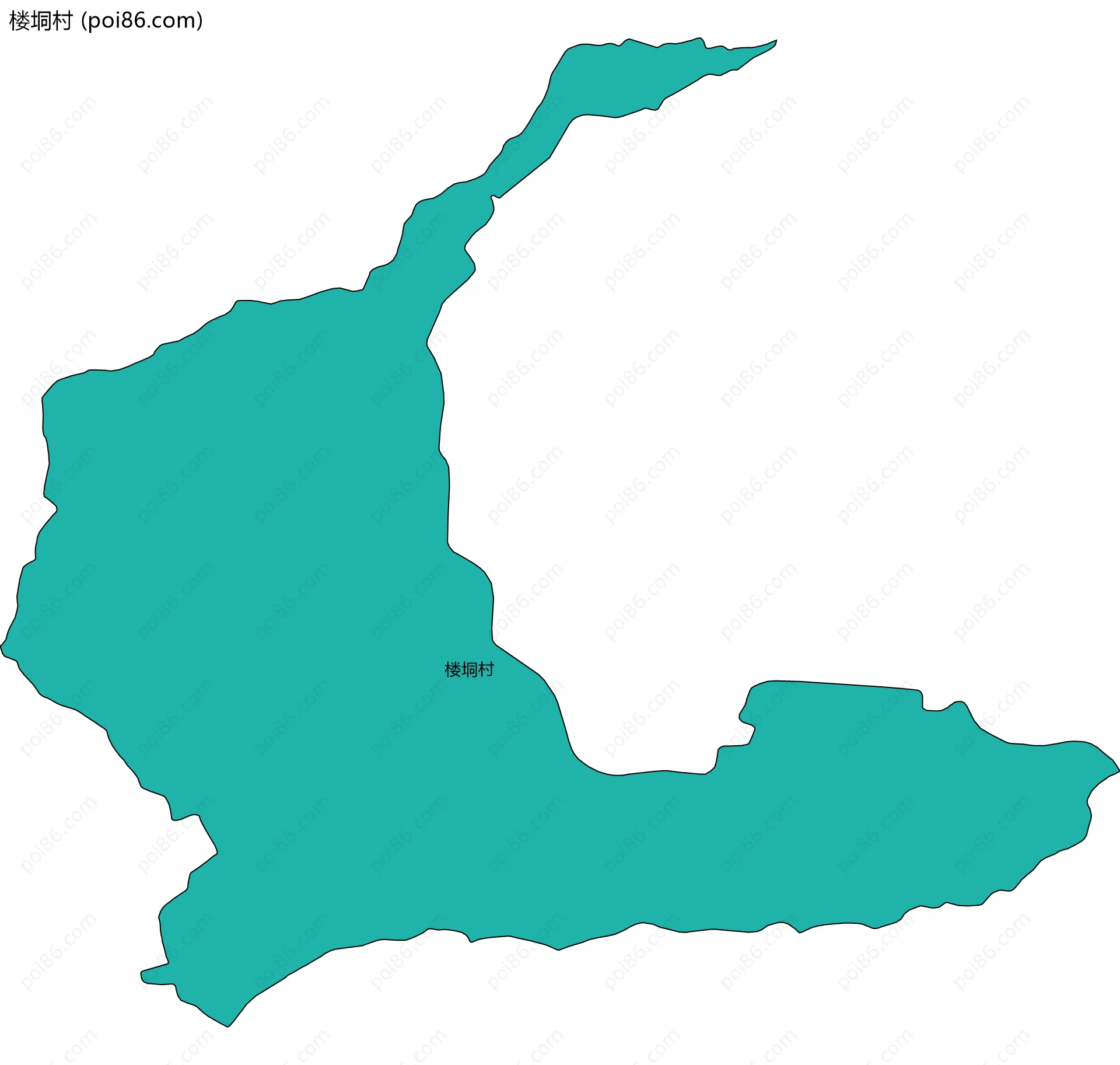楼垌村边界地图