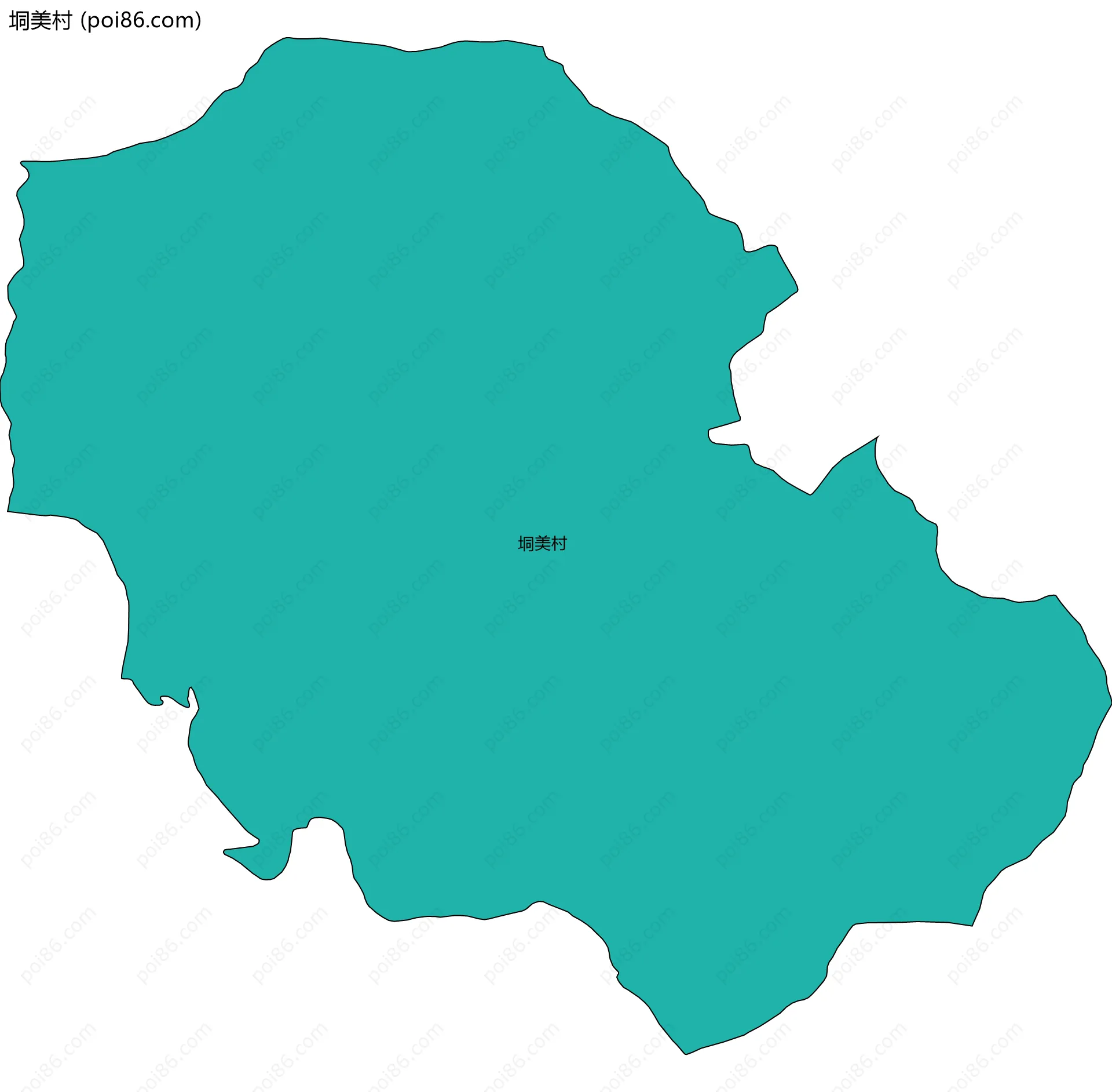 垌美村边界地图