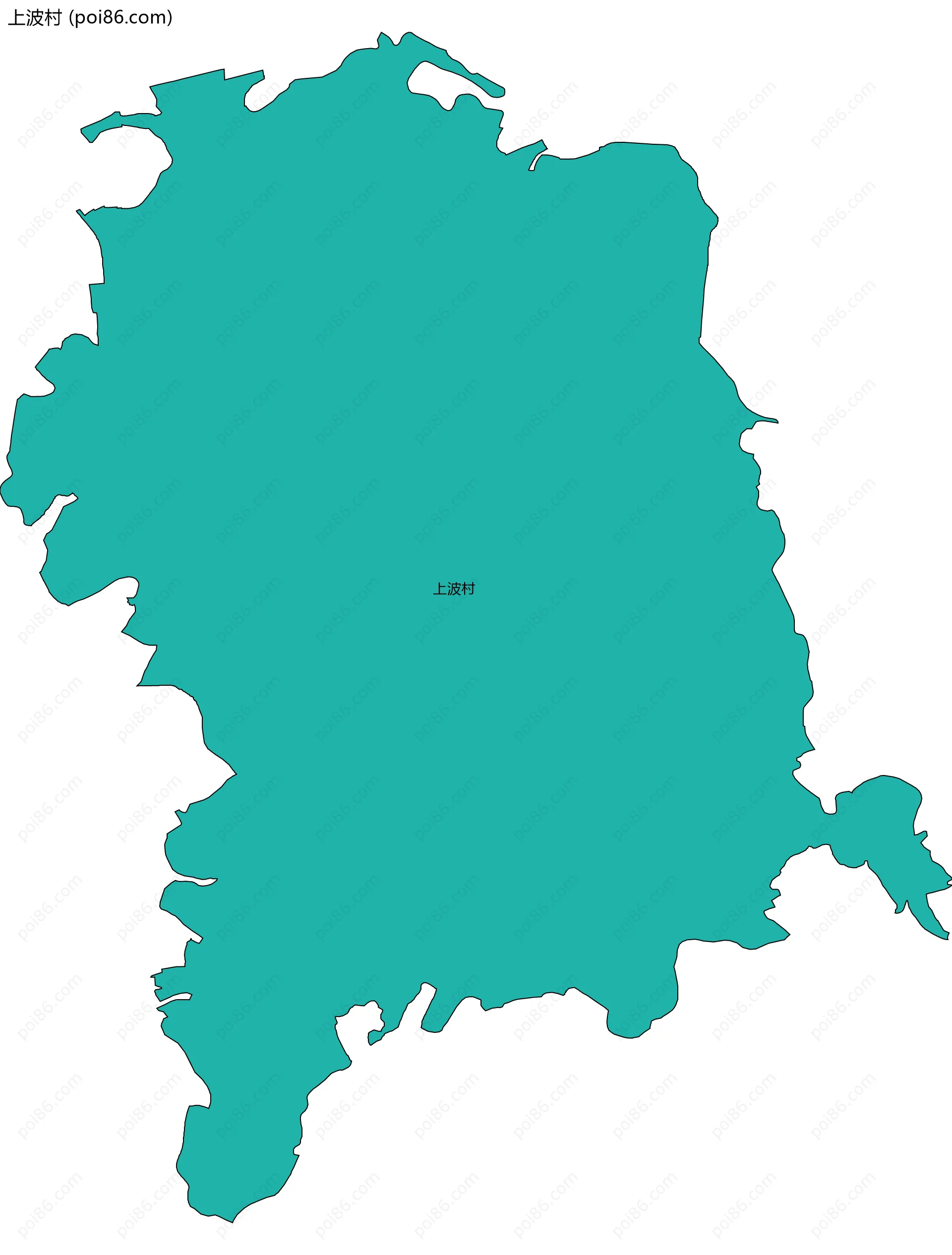 上波村边界地图