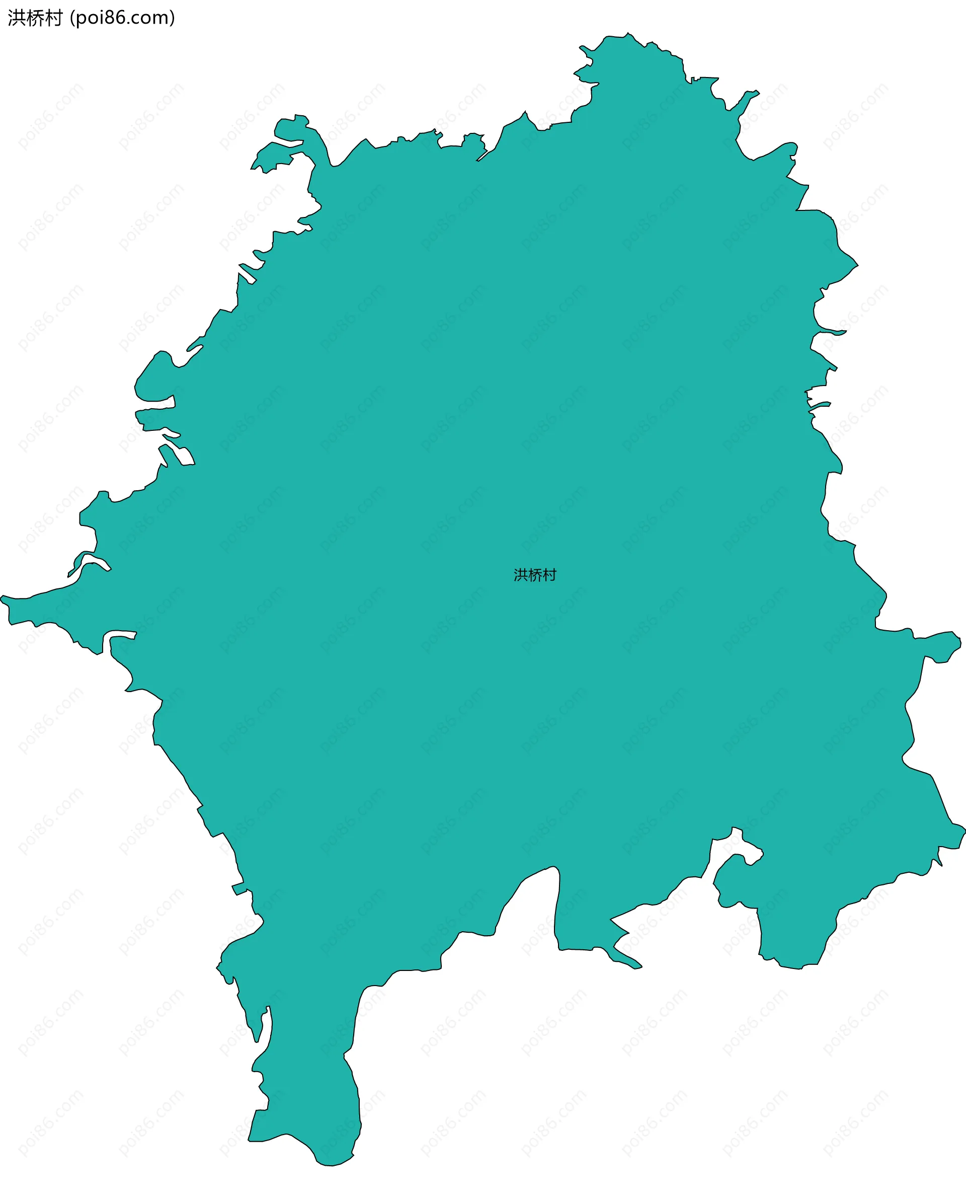 洪桥村边界地图
