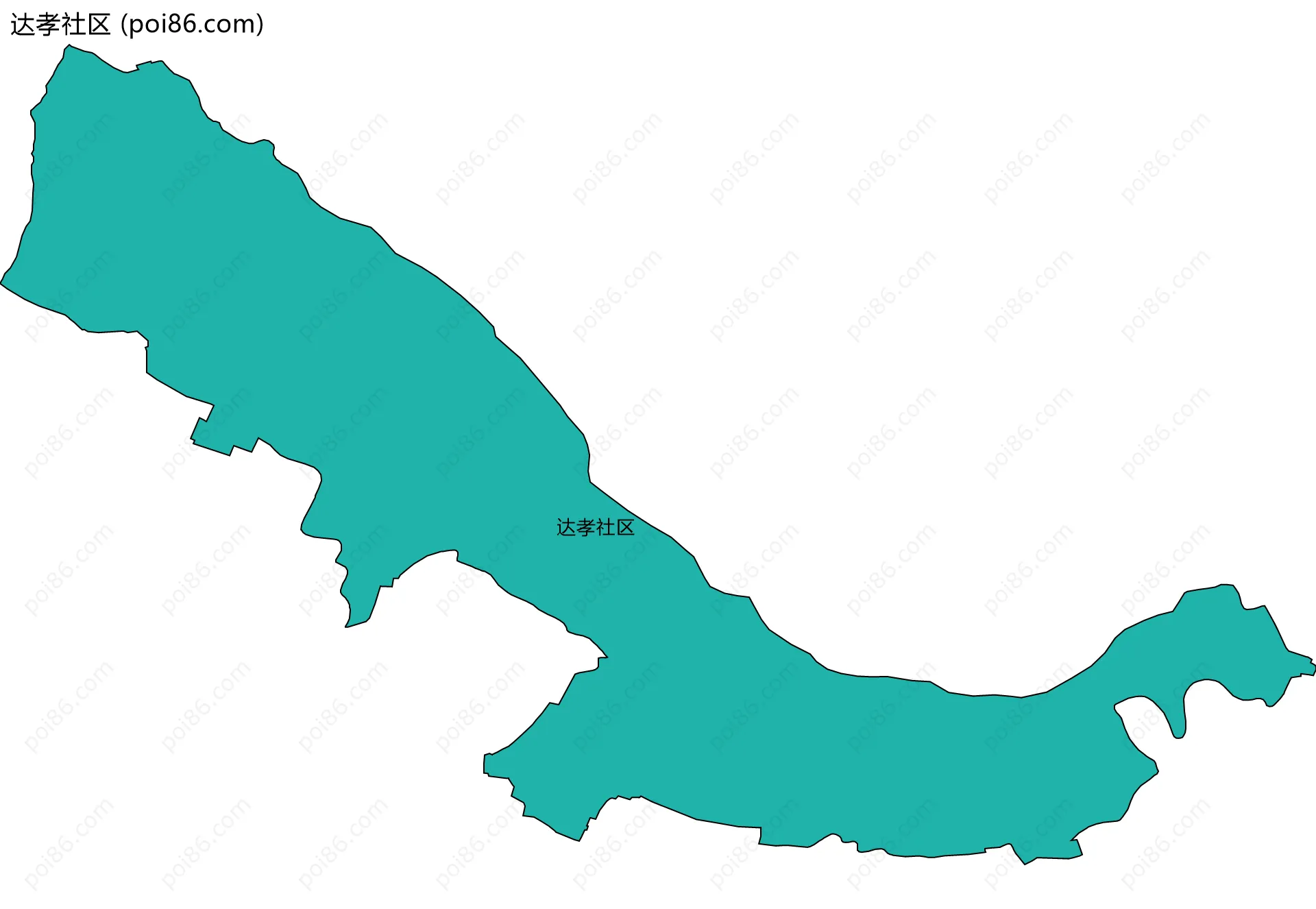 达孝社区边界地图