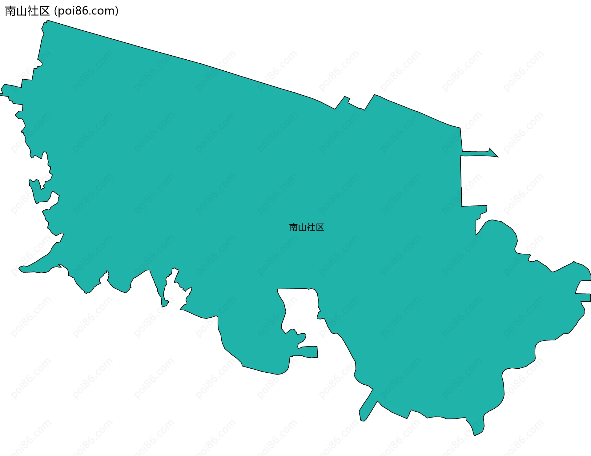 南山社区边界地图