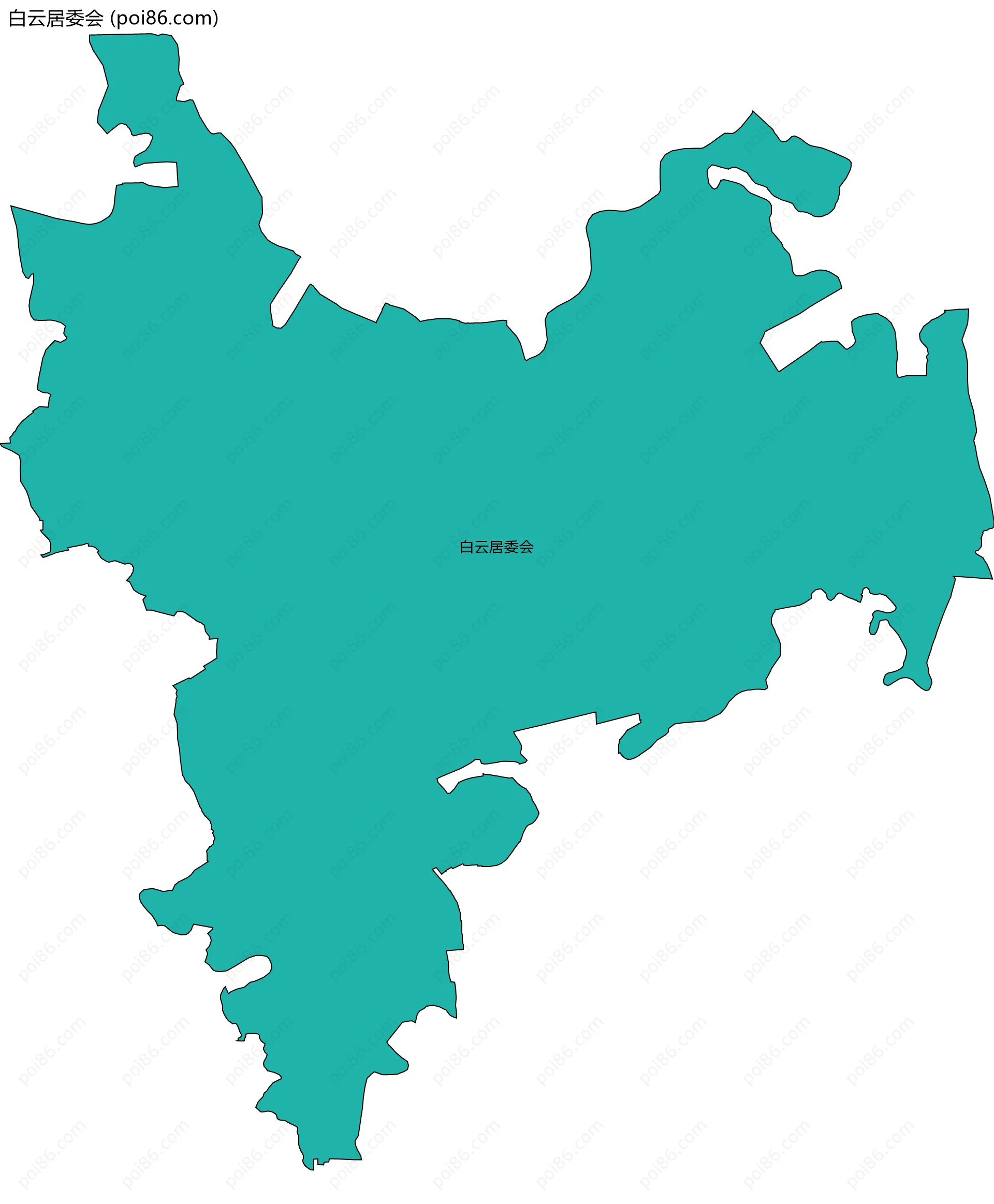 白云居委会边界地图