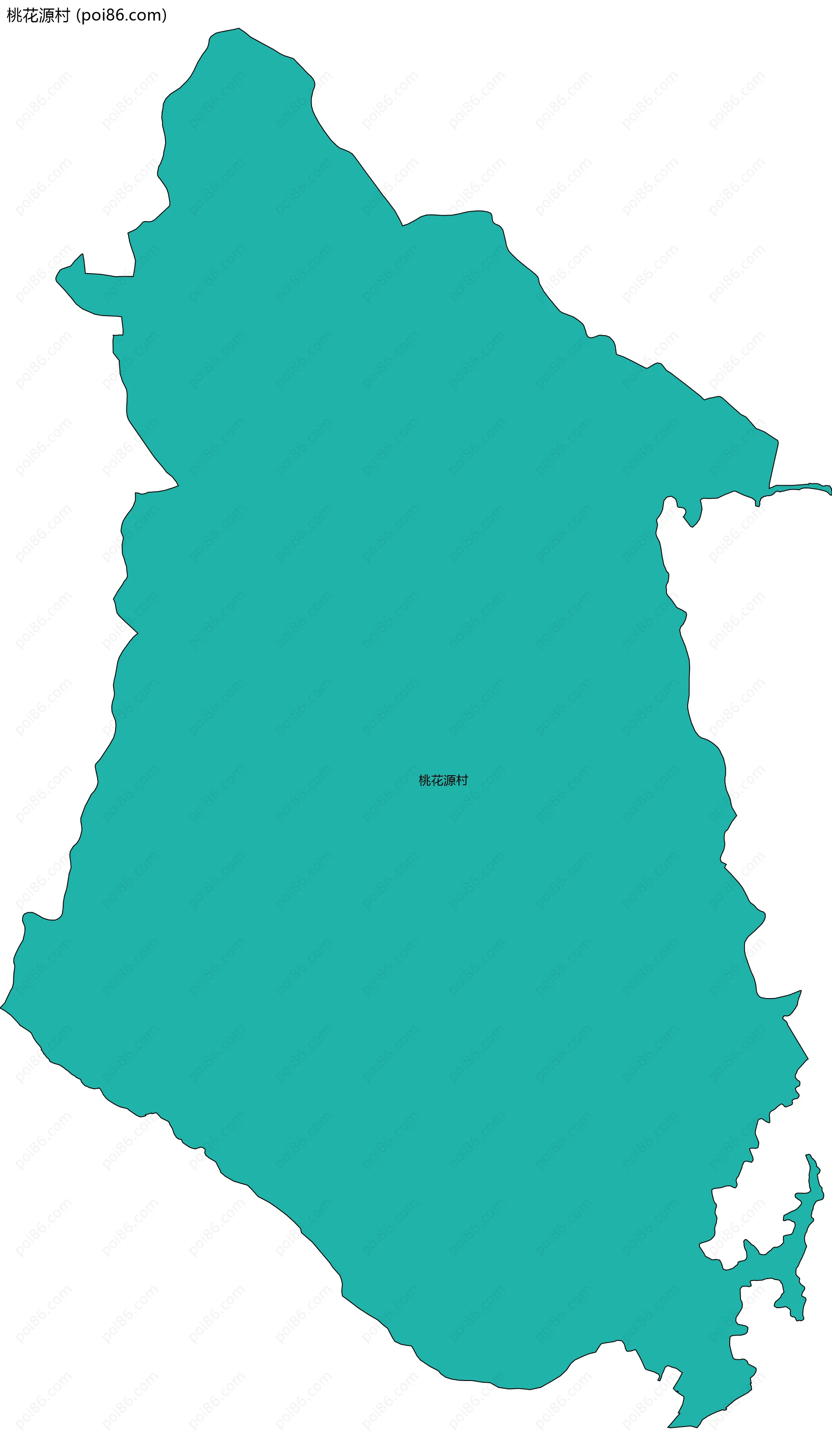 桃花源村边界地图
