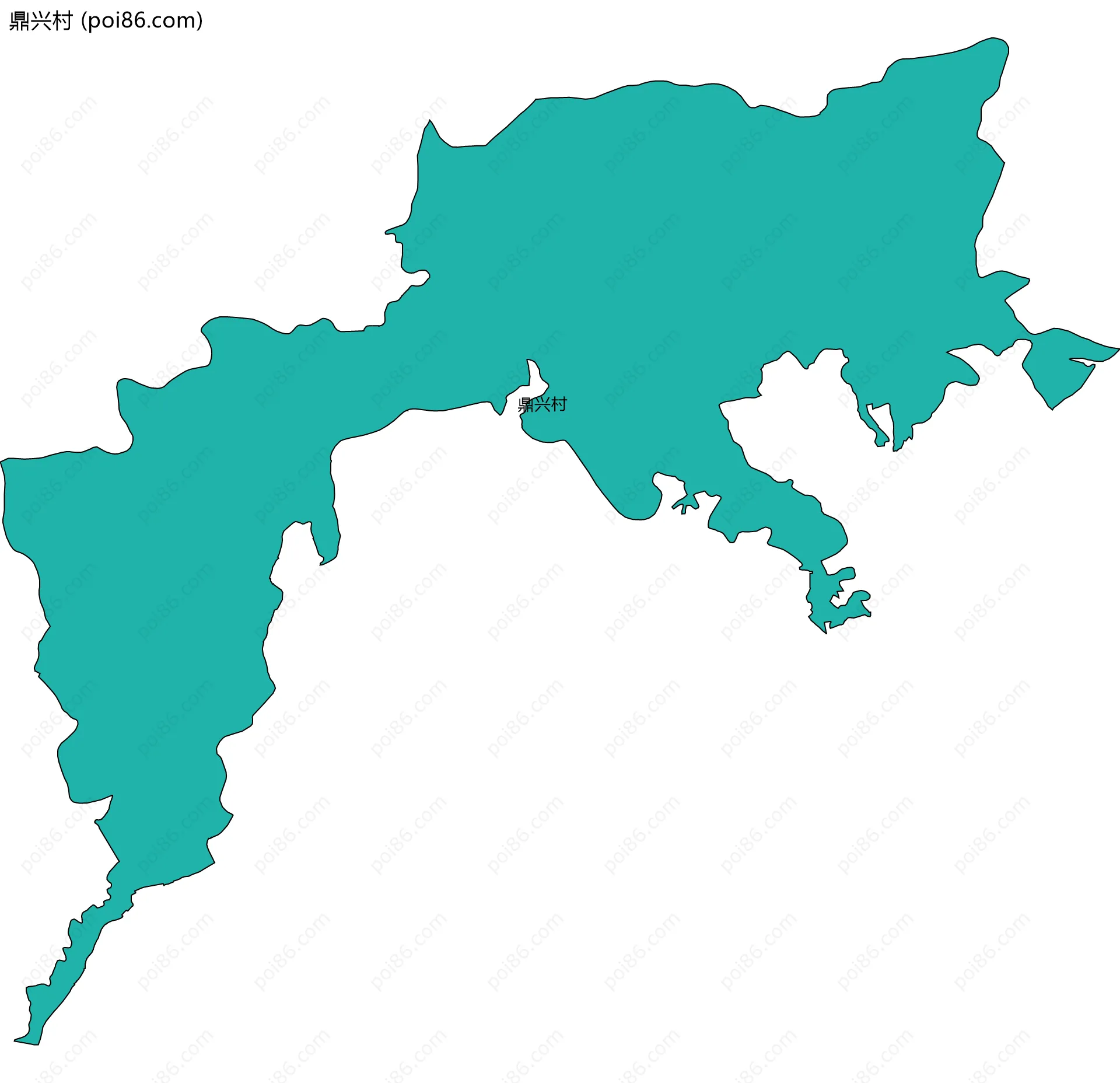 鼎兴村边界地图