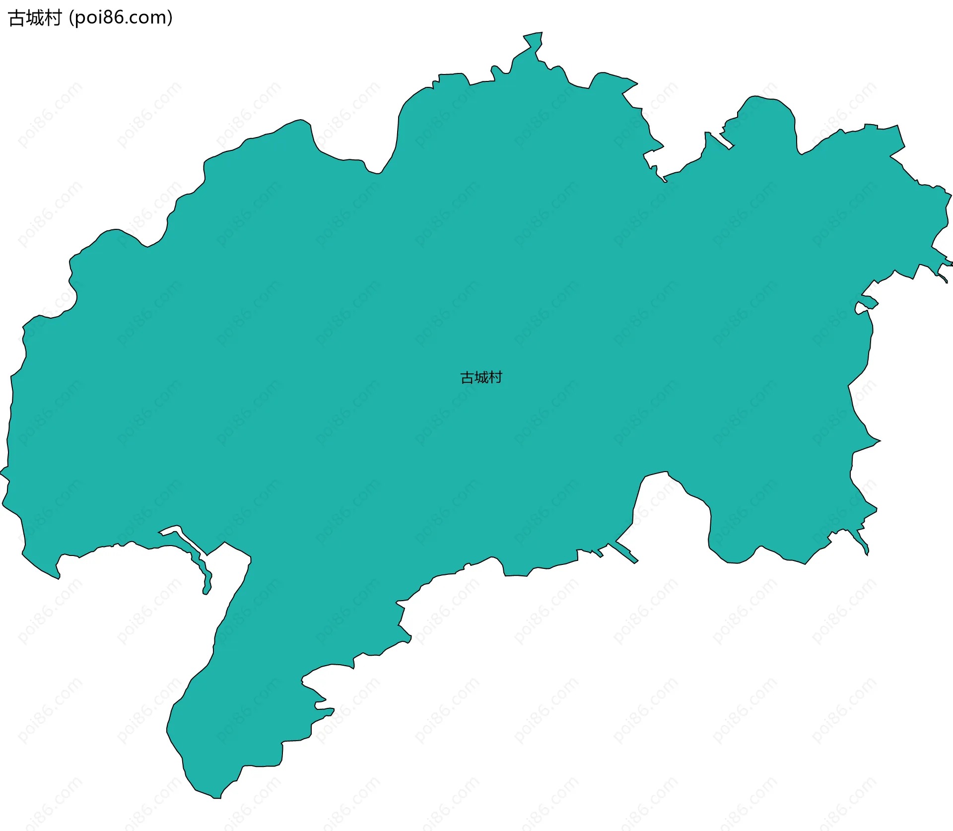 古城村边界地图