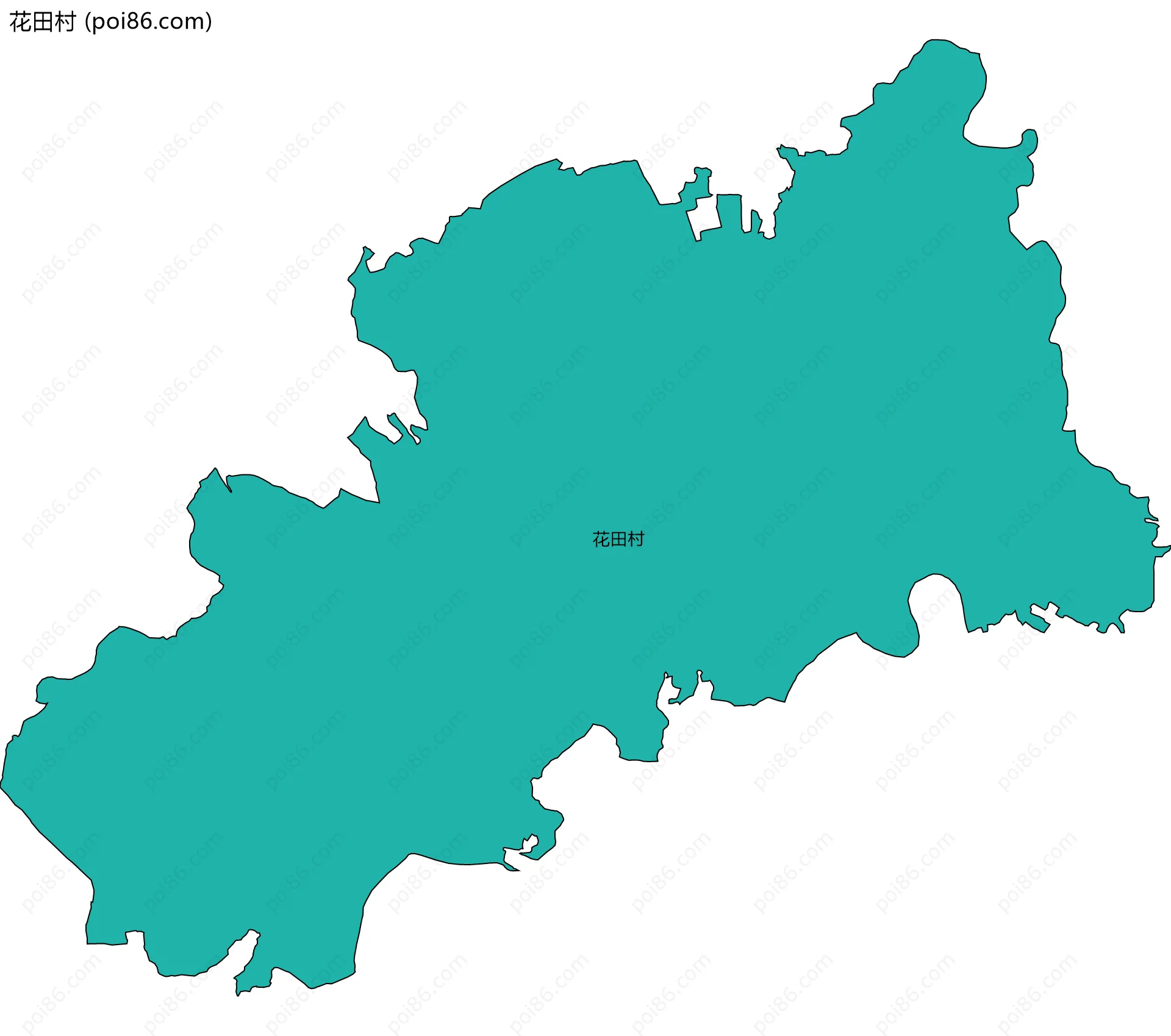 花田村边界地图