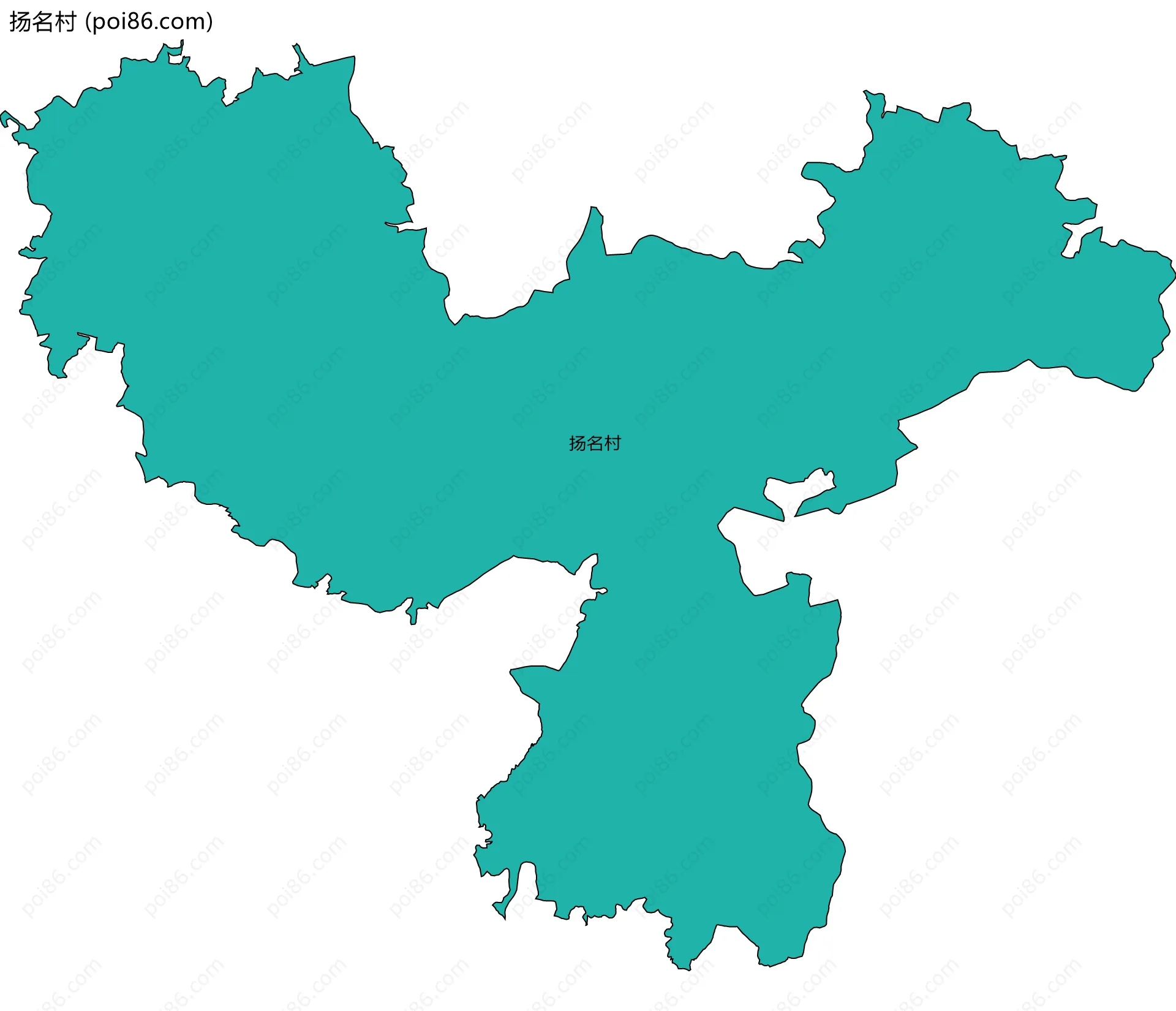 扬名村边界地图