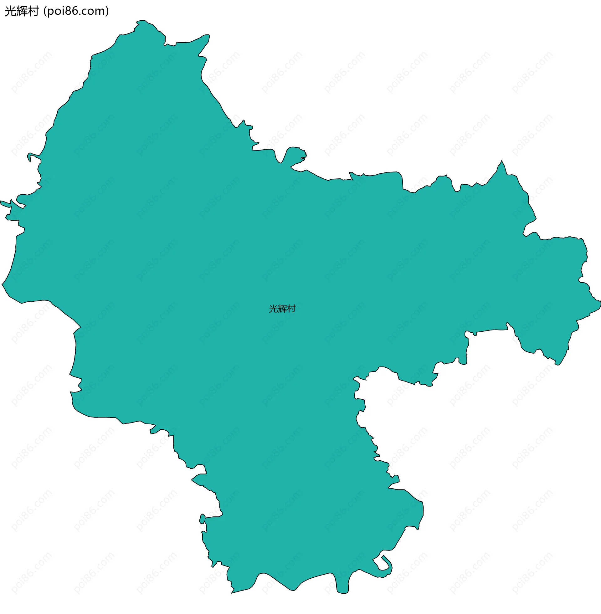 光辉村边界地图