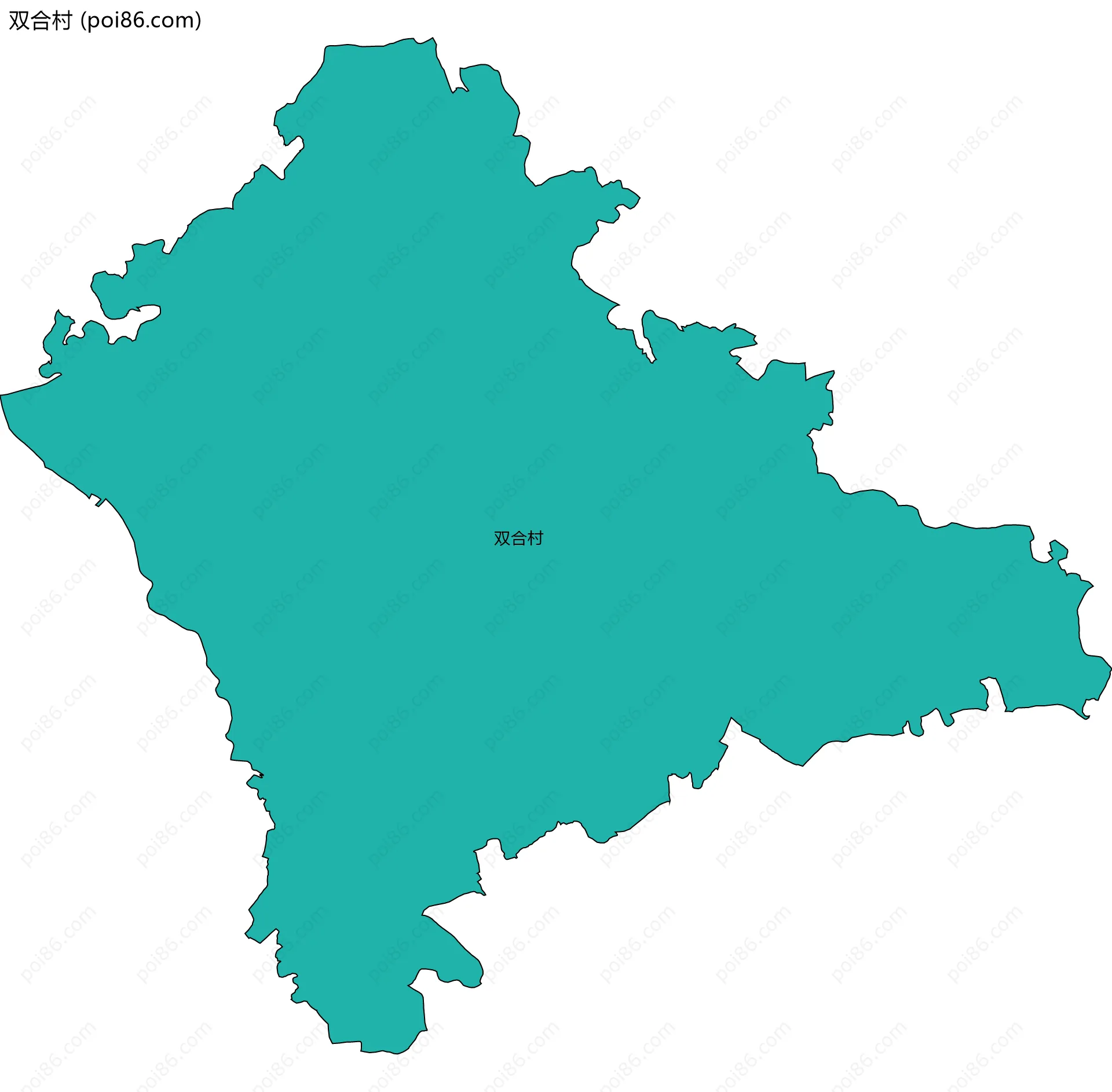 双合村边界地图