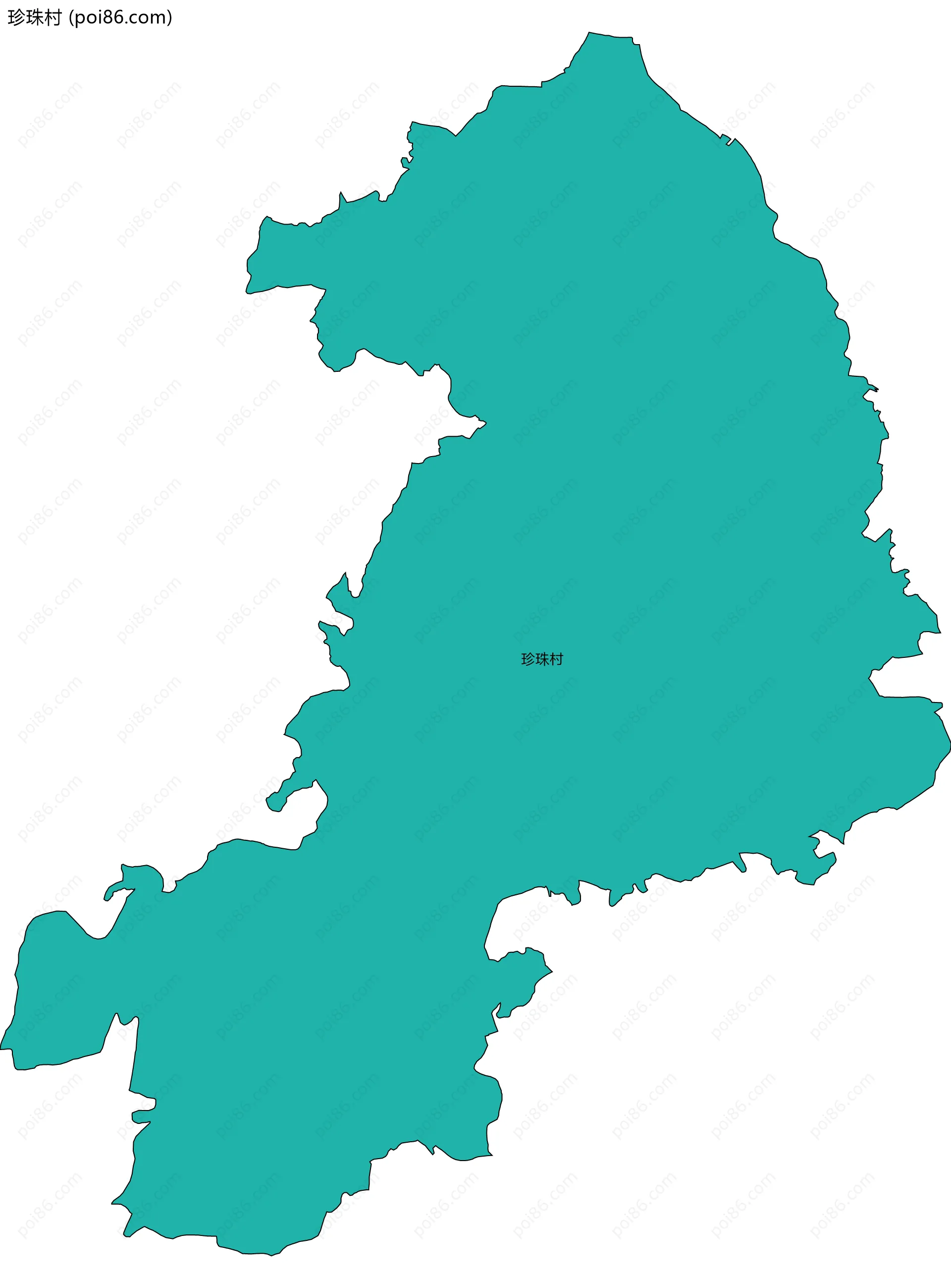 珍珠村边界地图