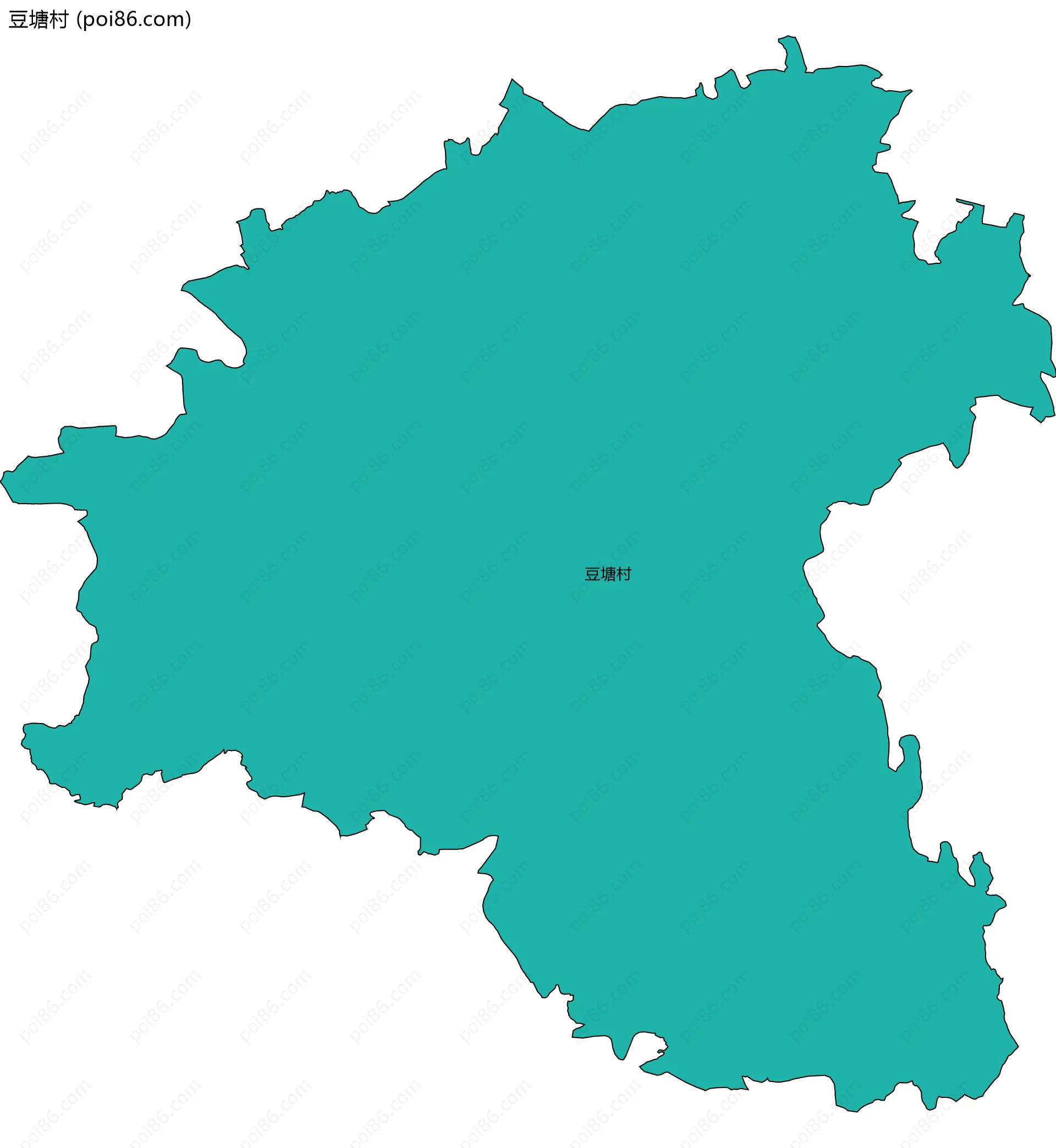 豆塘村边界地图