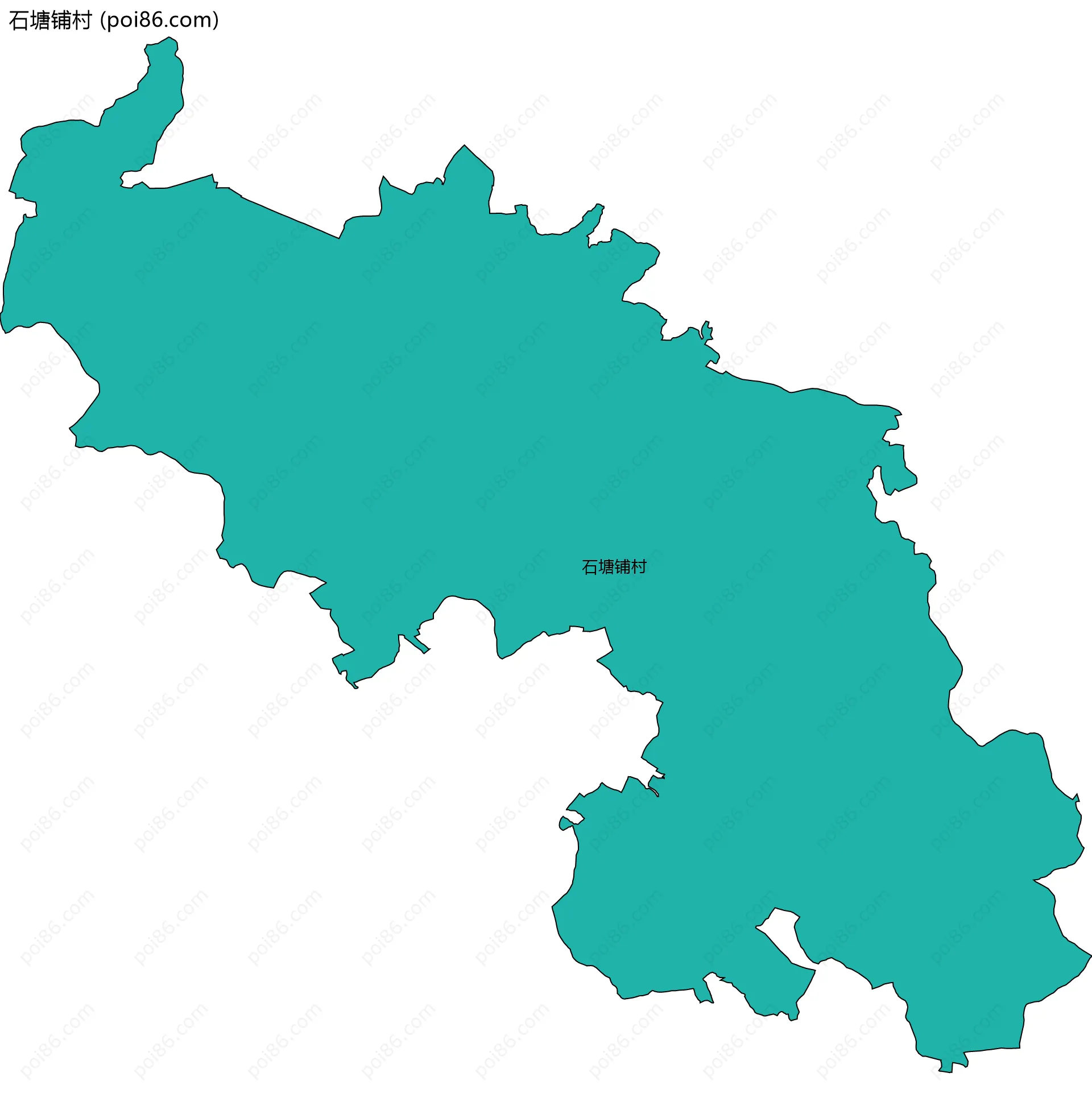 石塘铺村边界地图