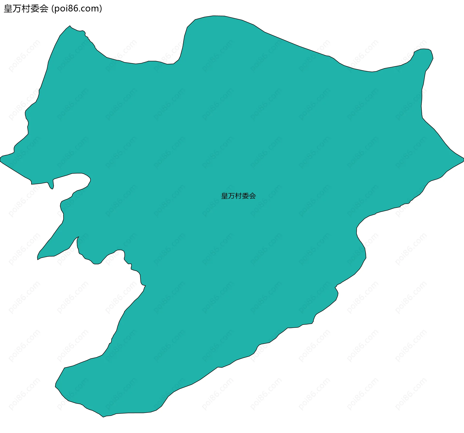 皇万村委会边界地图