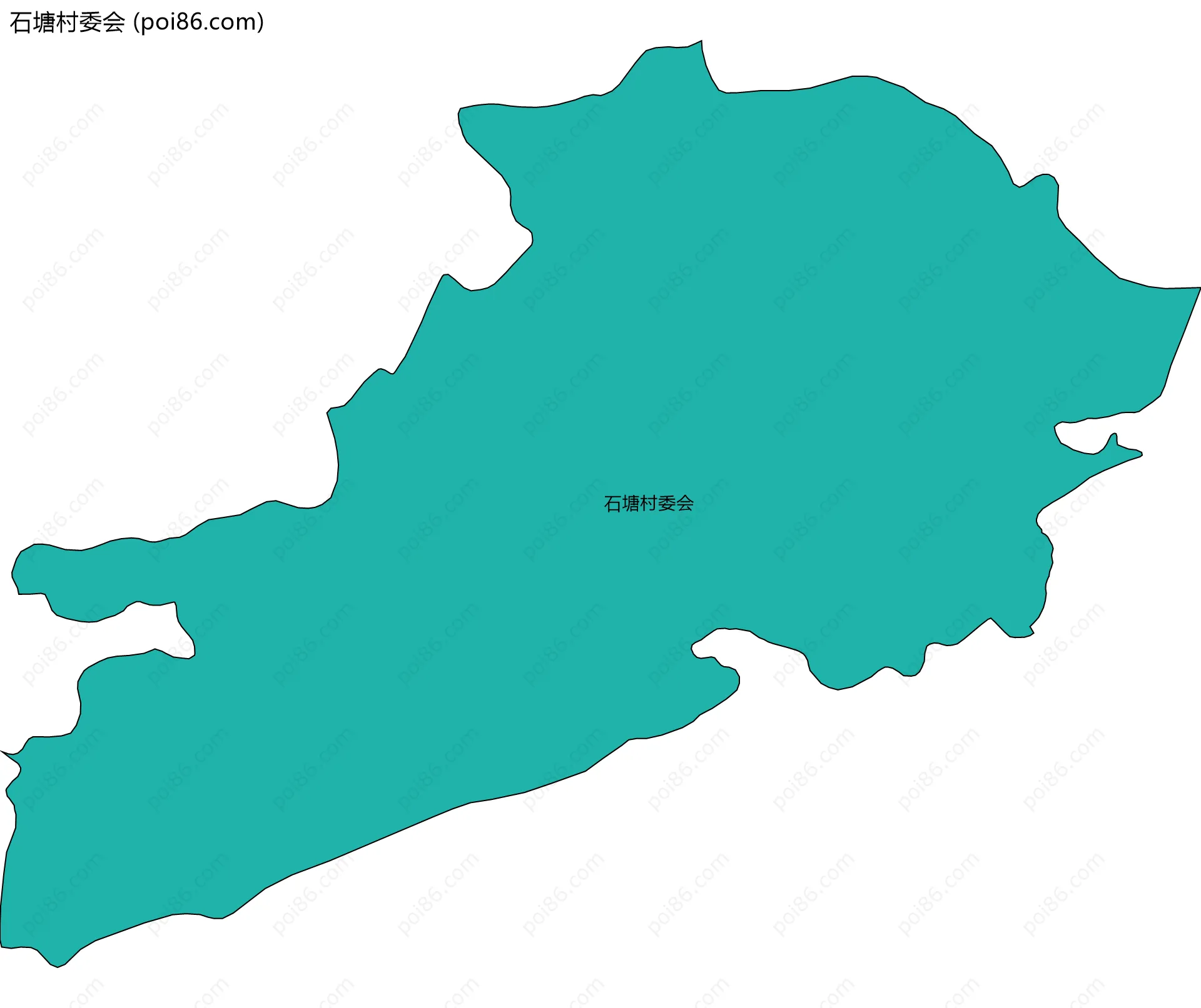 石塘村委会边界地图