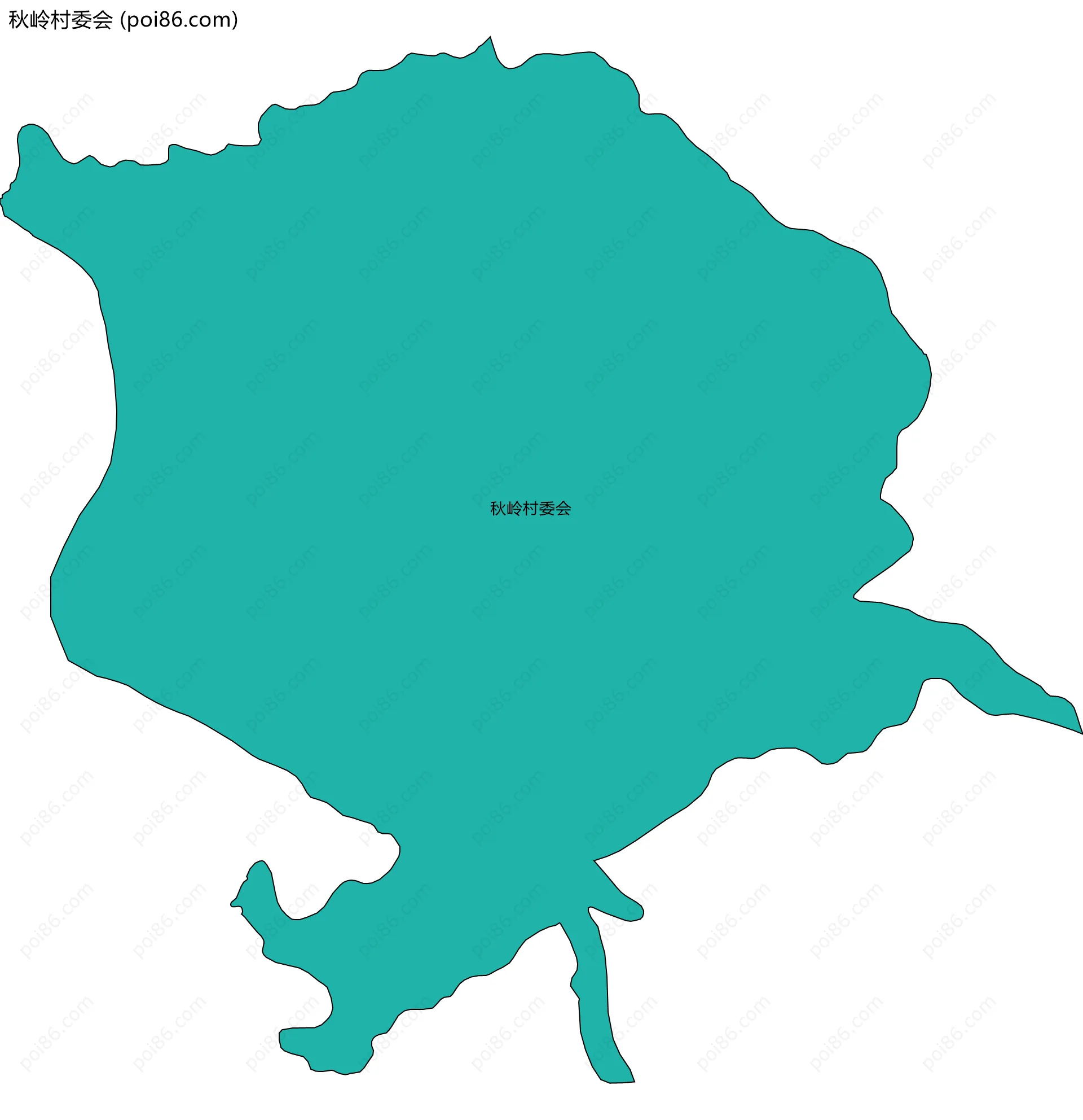 秋岭村委会边界地图