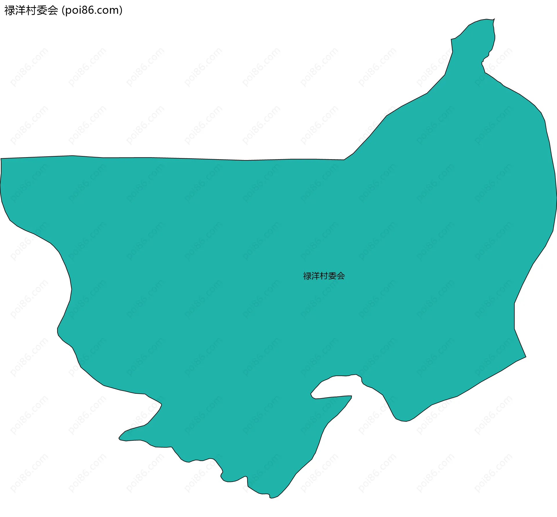 禄洋村委会边界地图