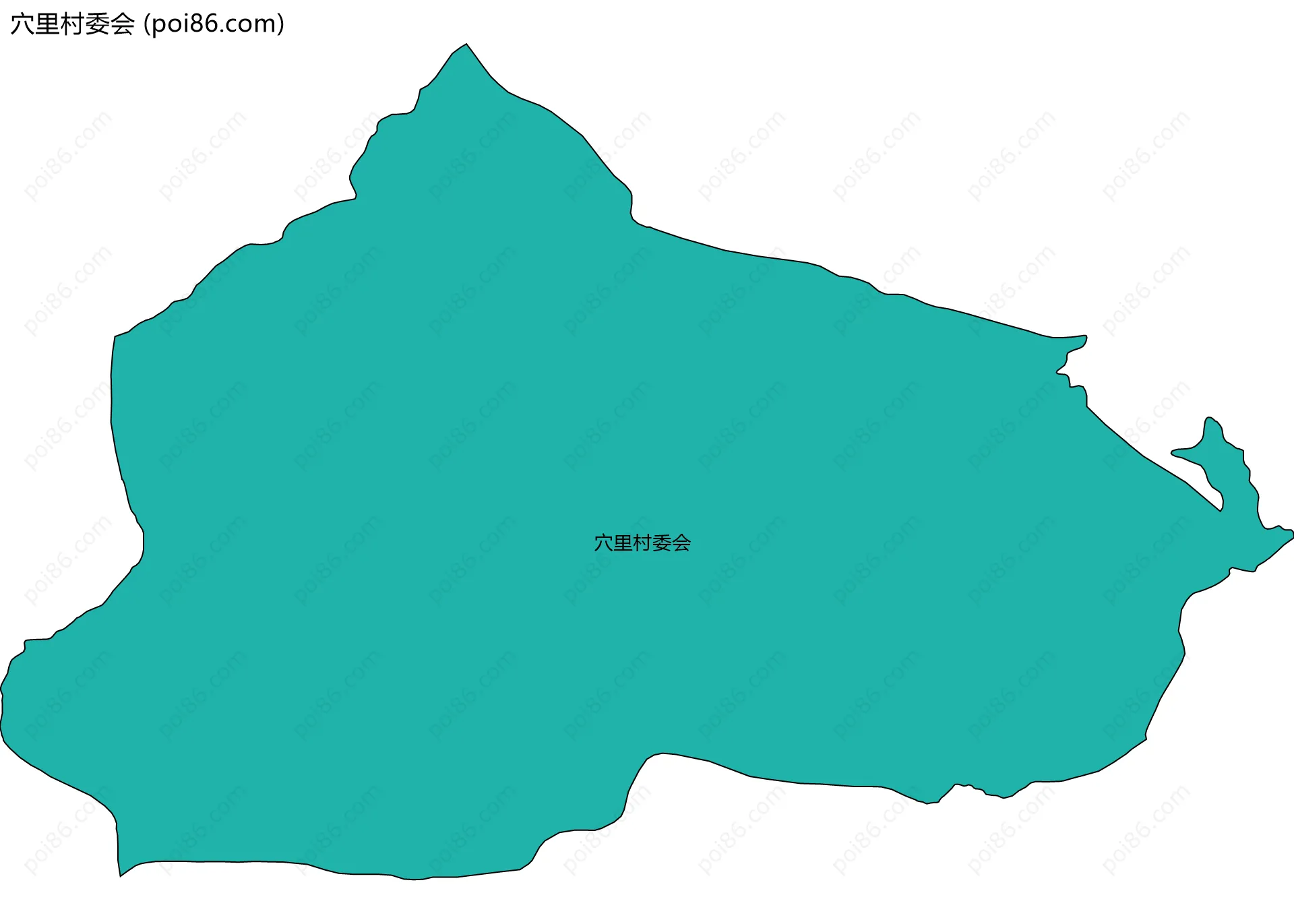 穴里村委会边界地图
